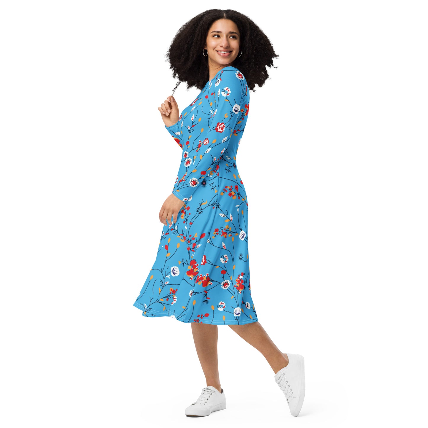 Grace Long Sleeve Midi Dress - Activewear Well
