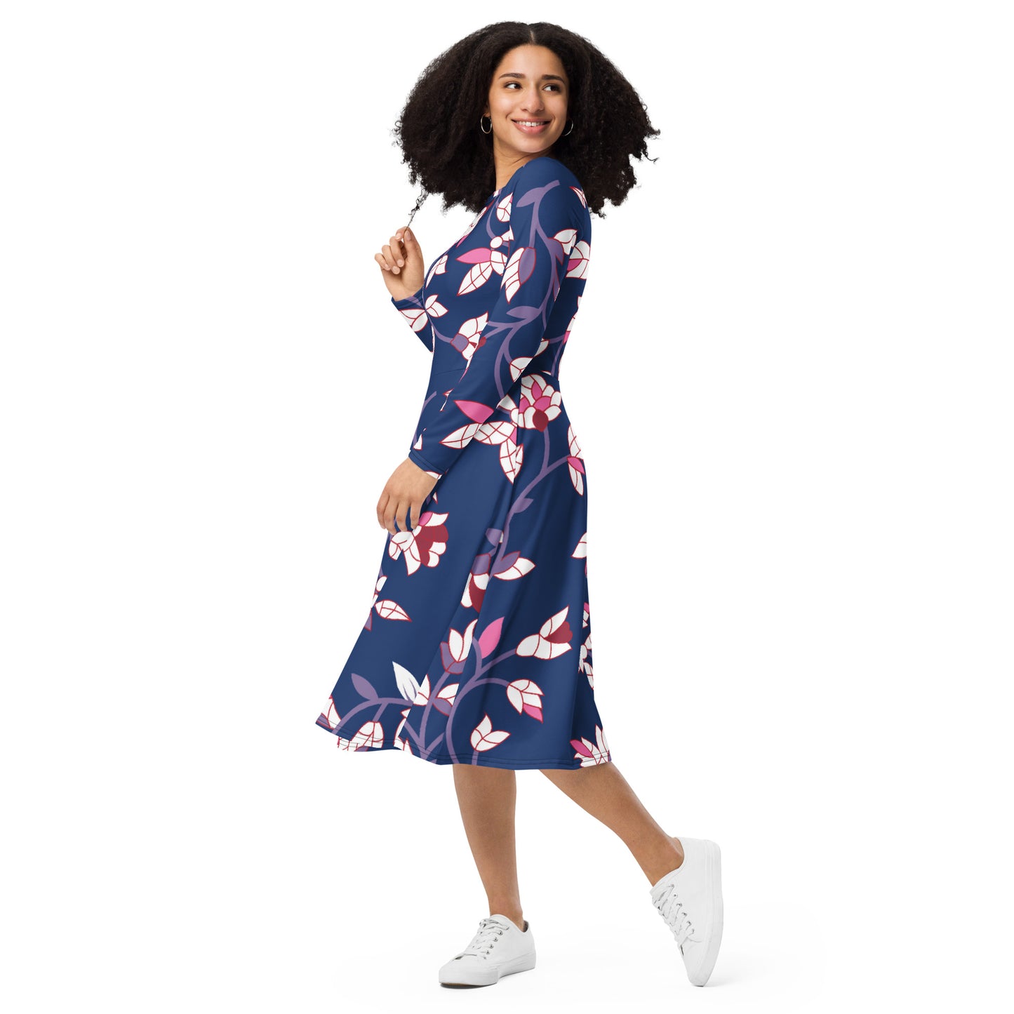Kelly Long Sleeve Midi Dress - Activewear Well