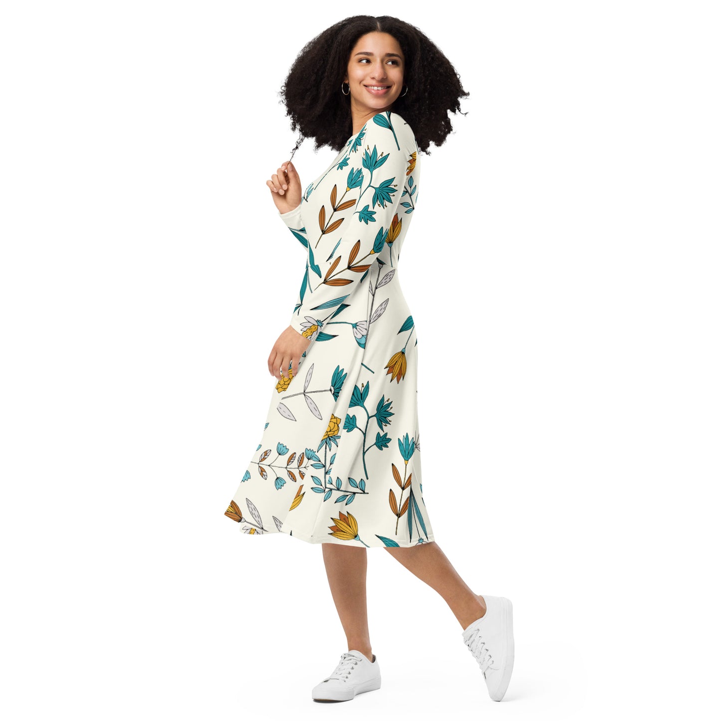 Tricia Long Sleeve Midi Dress - Activewear Well