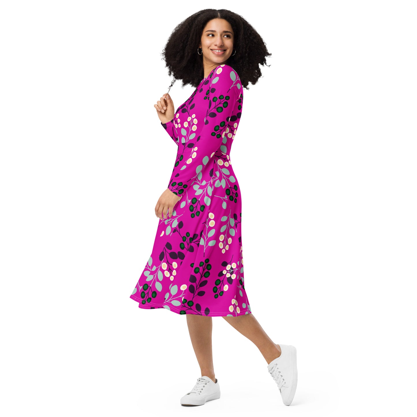 Abigail Long Sleeve Midi Dress - Activewear Well