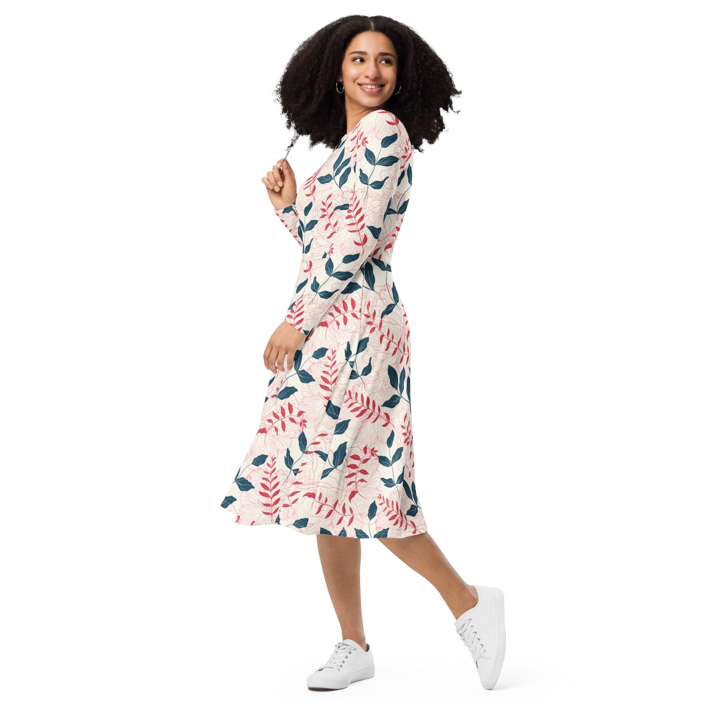 Sally Long Sleeve Midi Dress - Activewear Well