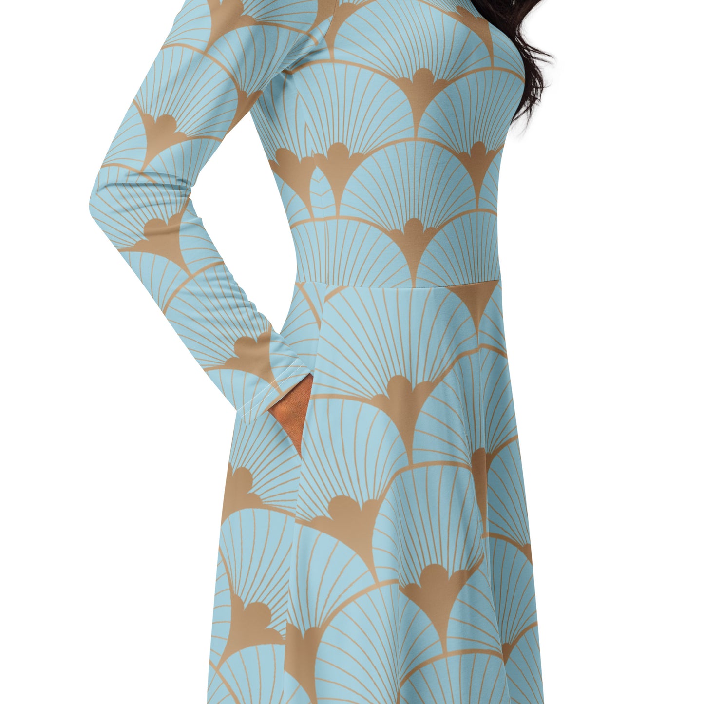 Sophia Long Sleeve Midi Dress - Activewear Well