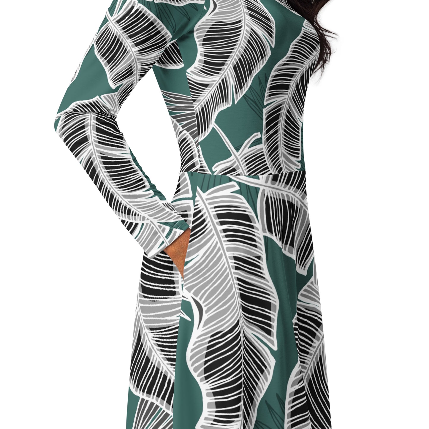 Olivia Long Sleeve Midi Dress - Activewear Well