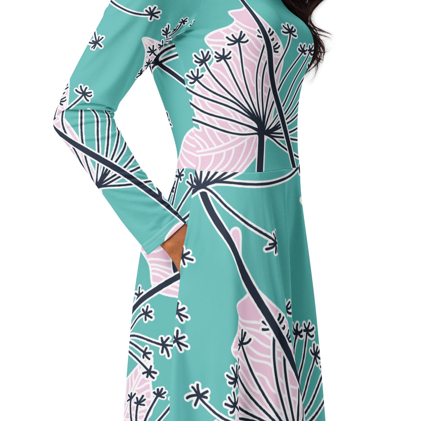 Amalia Long Sleeve Midi Dress - Activewear Well