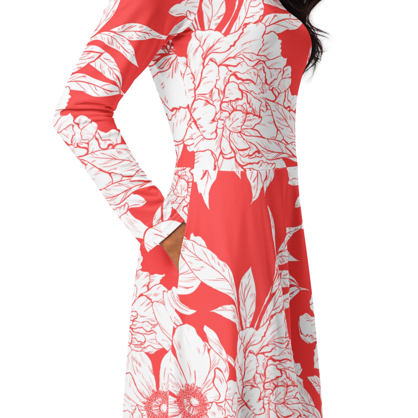Emily Long Sleeve Midi Dress - Activewear Well