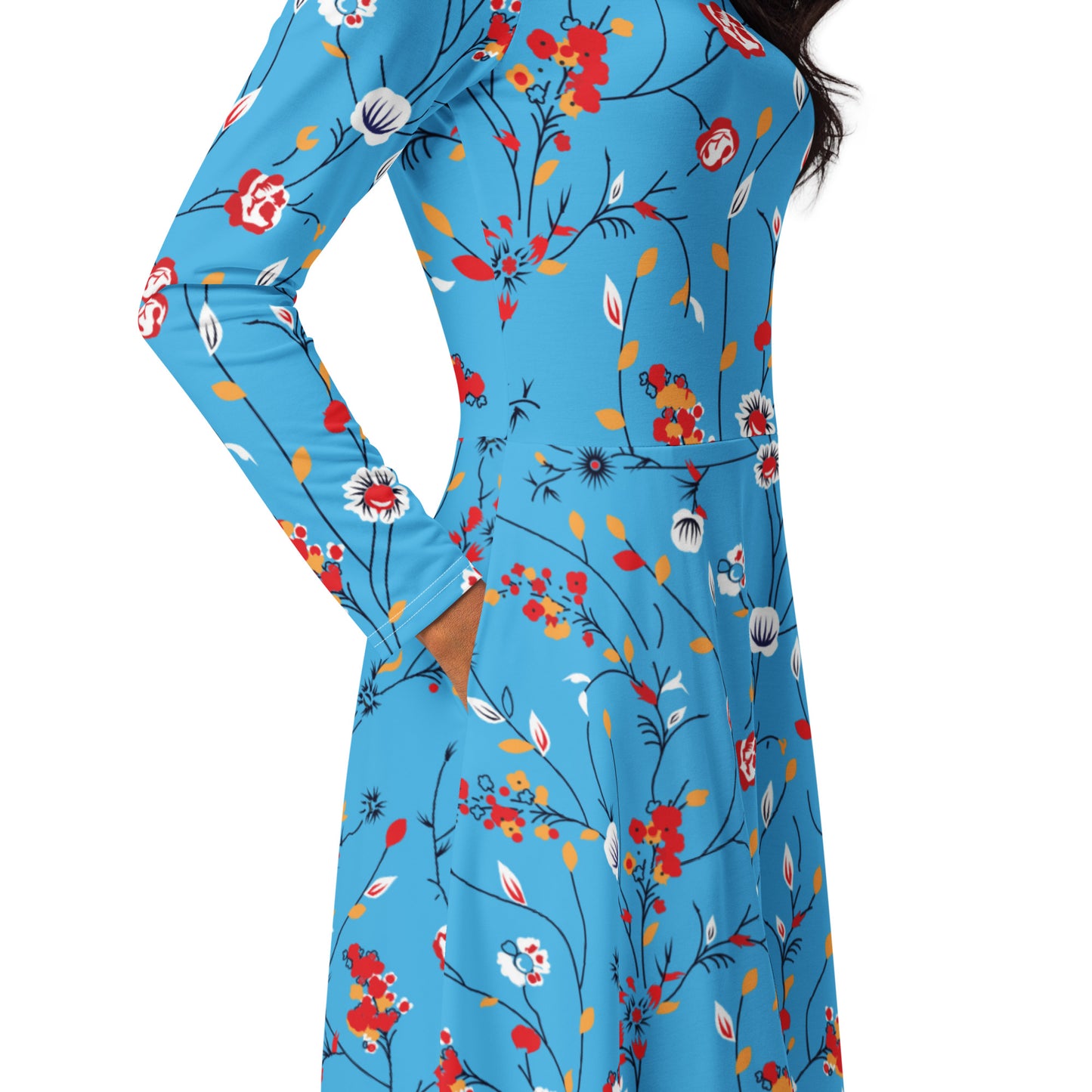 Grace Long Sleeve Midi Dress - Activewear Well