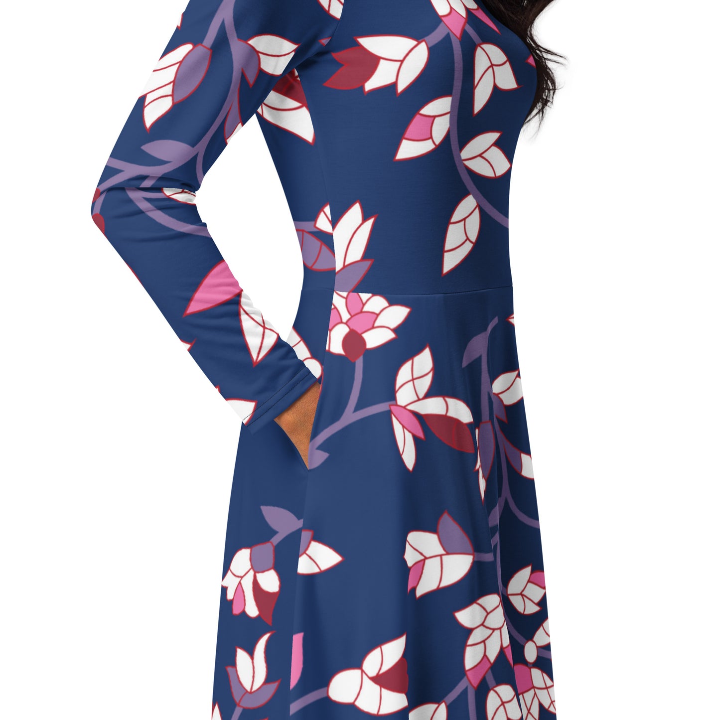 Kelly Long Sleeve Midi Dress - Activewear Well