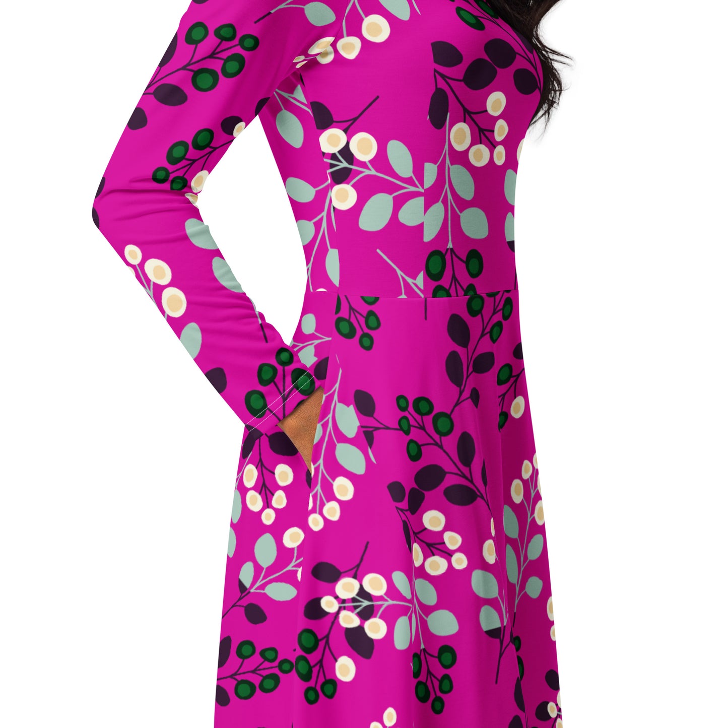 Abigail Long Sleeve Midi Dress - Activewear Well