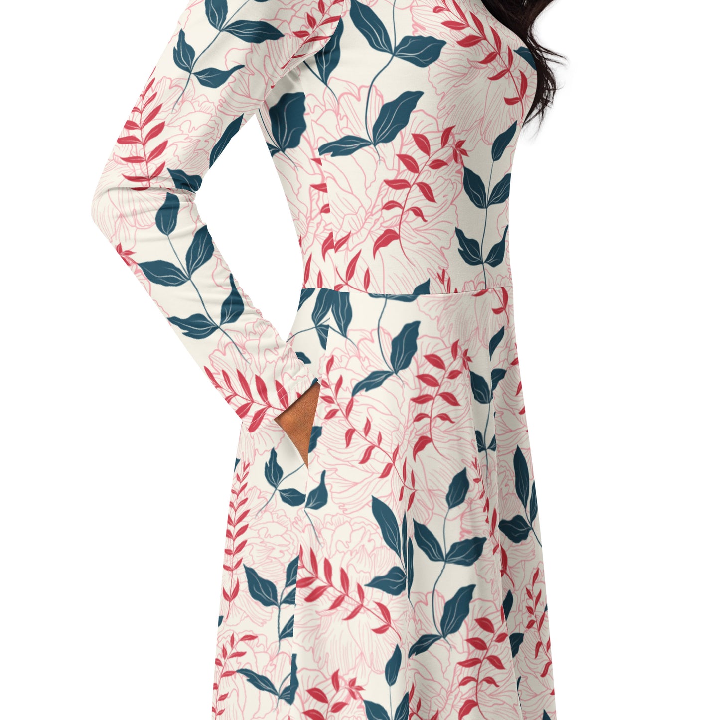 Sally Long Sleeve Midi Dress - Activewear Well