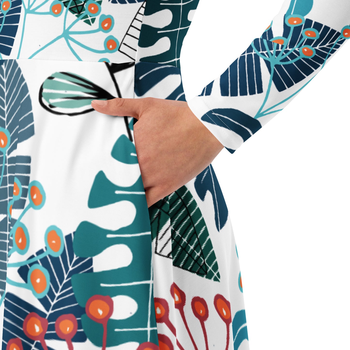 Abby Long Sleeve Midi Dress - Activewear Well