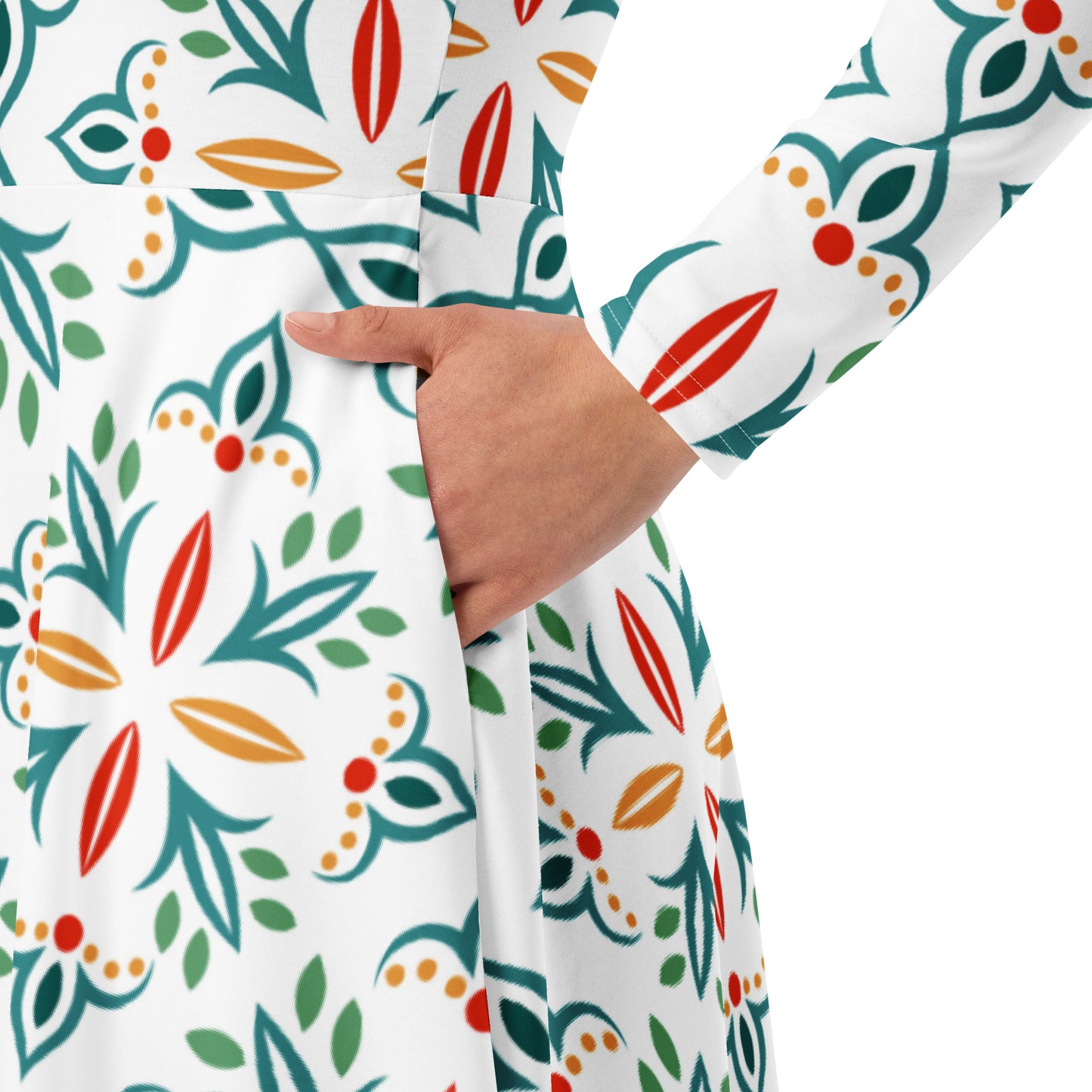 Ava Long Sleeve Midi Dress - Activewear Well