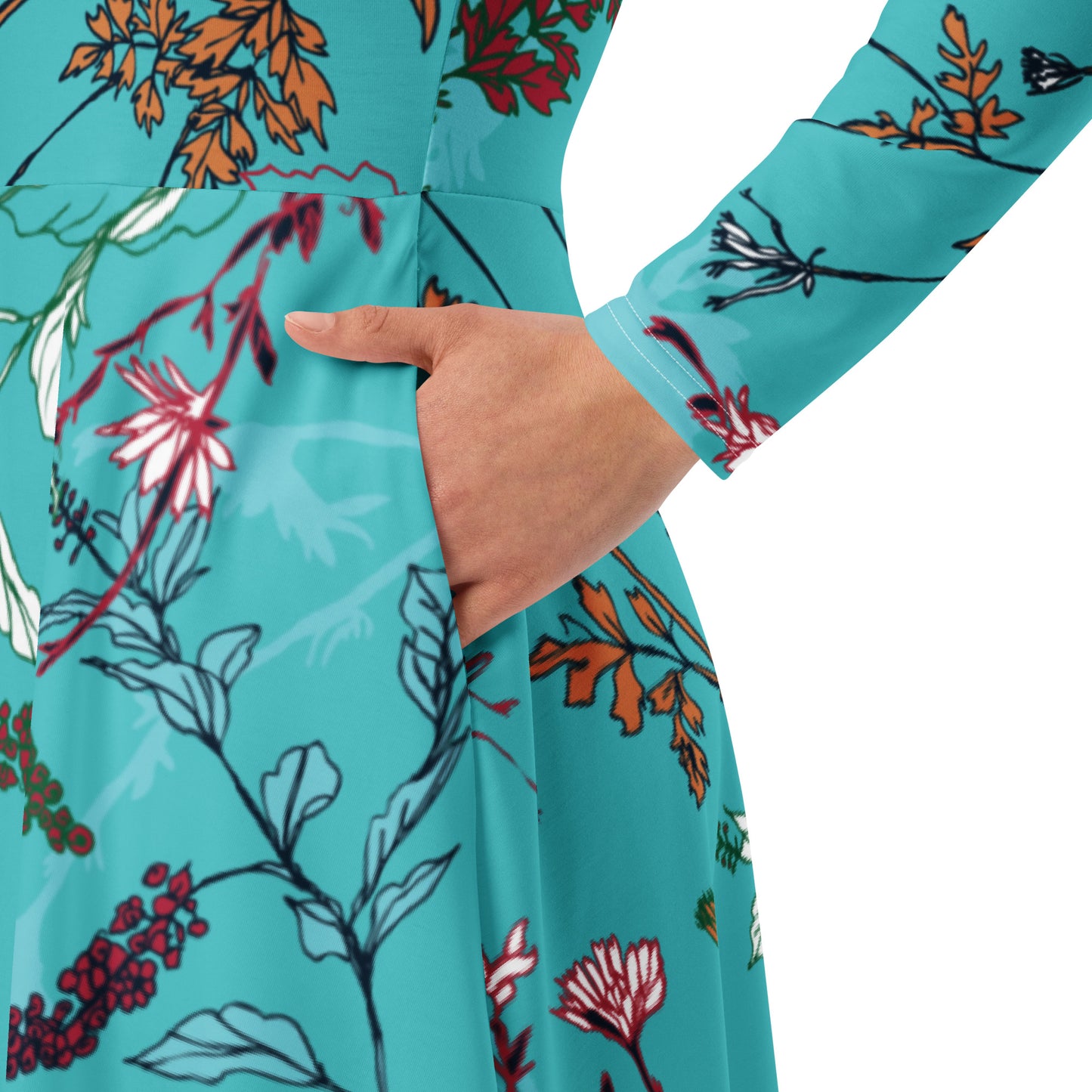 Hailey Long Sleeve Midi Dress - Activewear Well