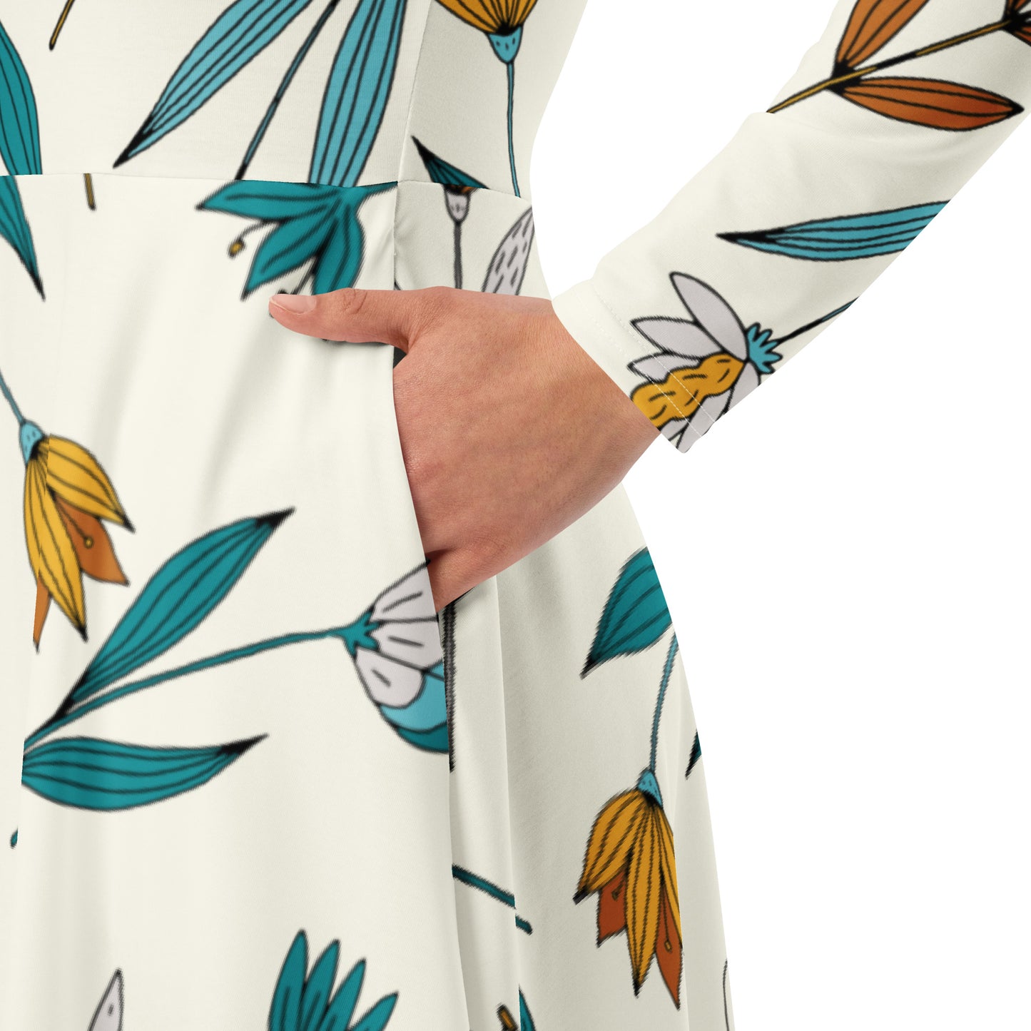 Tricia Long Sleeve Midi Dress - Activewear Well