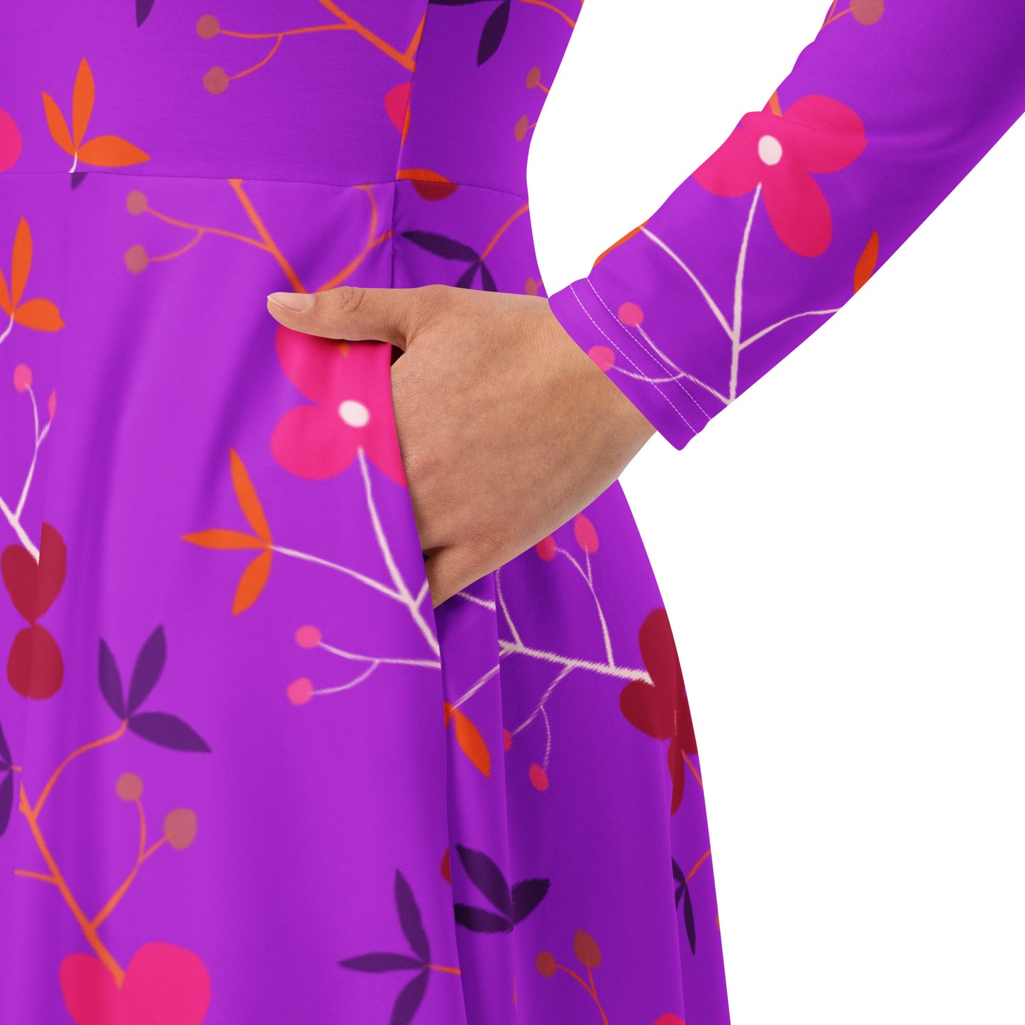 Kayla Long Sleeve Midi Dress - Activewear Well