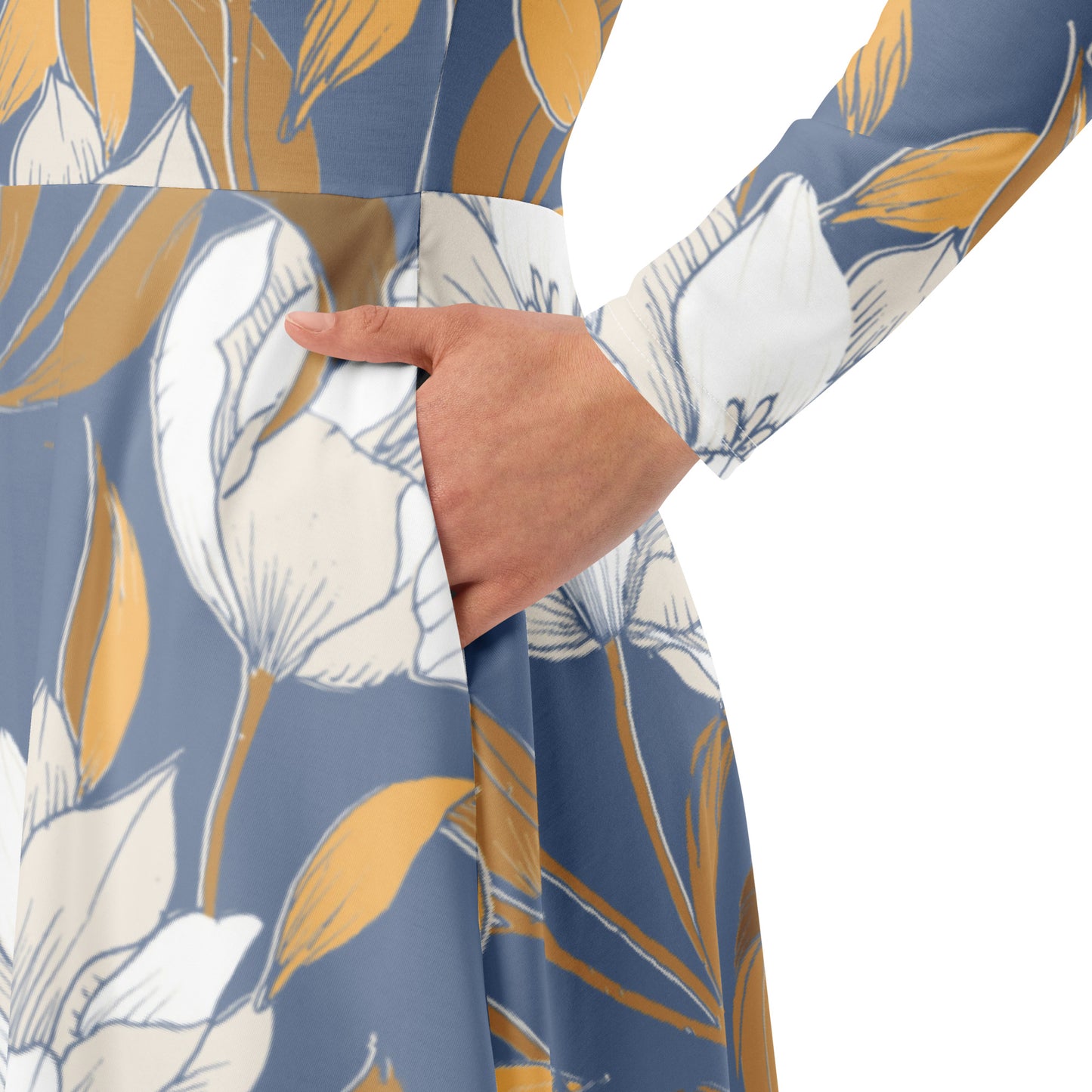 Kristen Long Sleeve Midi Dress - Activewear Well