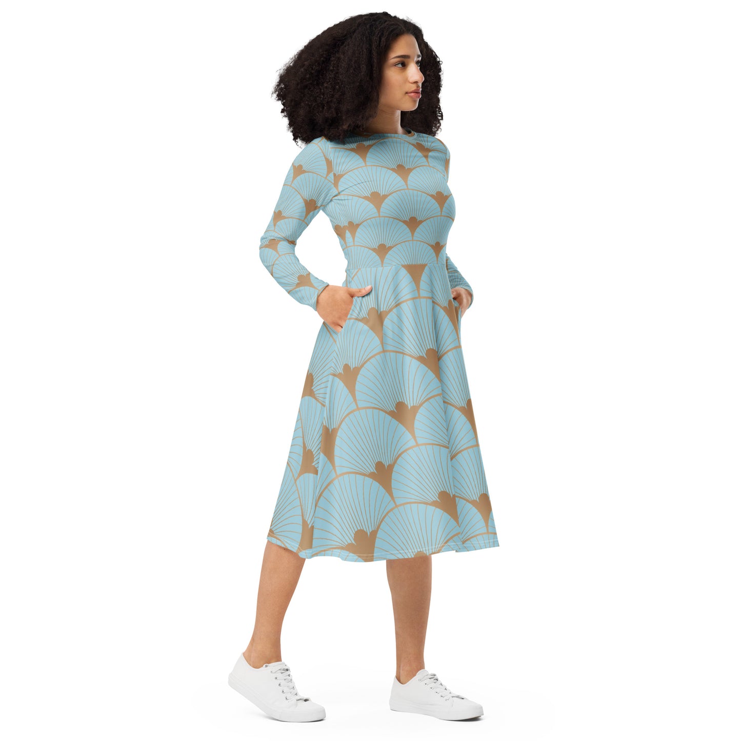 Sophia Long Sleeve Midi Dress - Activewear Well