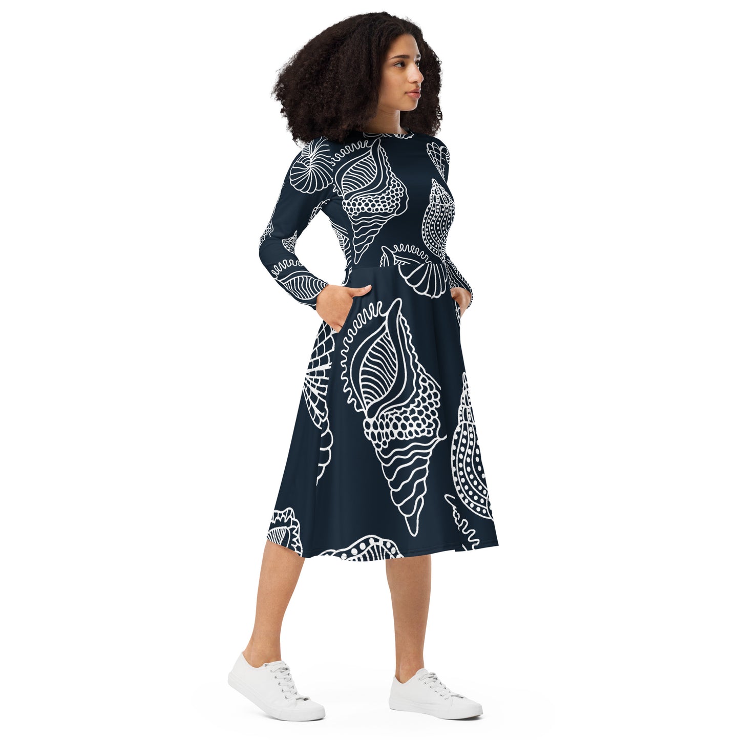 Charlotte Long Sleeve Midi Dress - Activewear Well