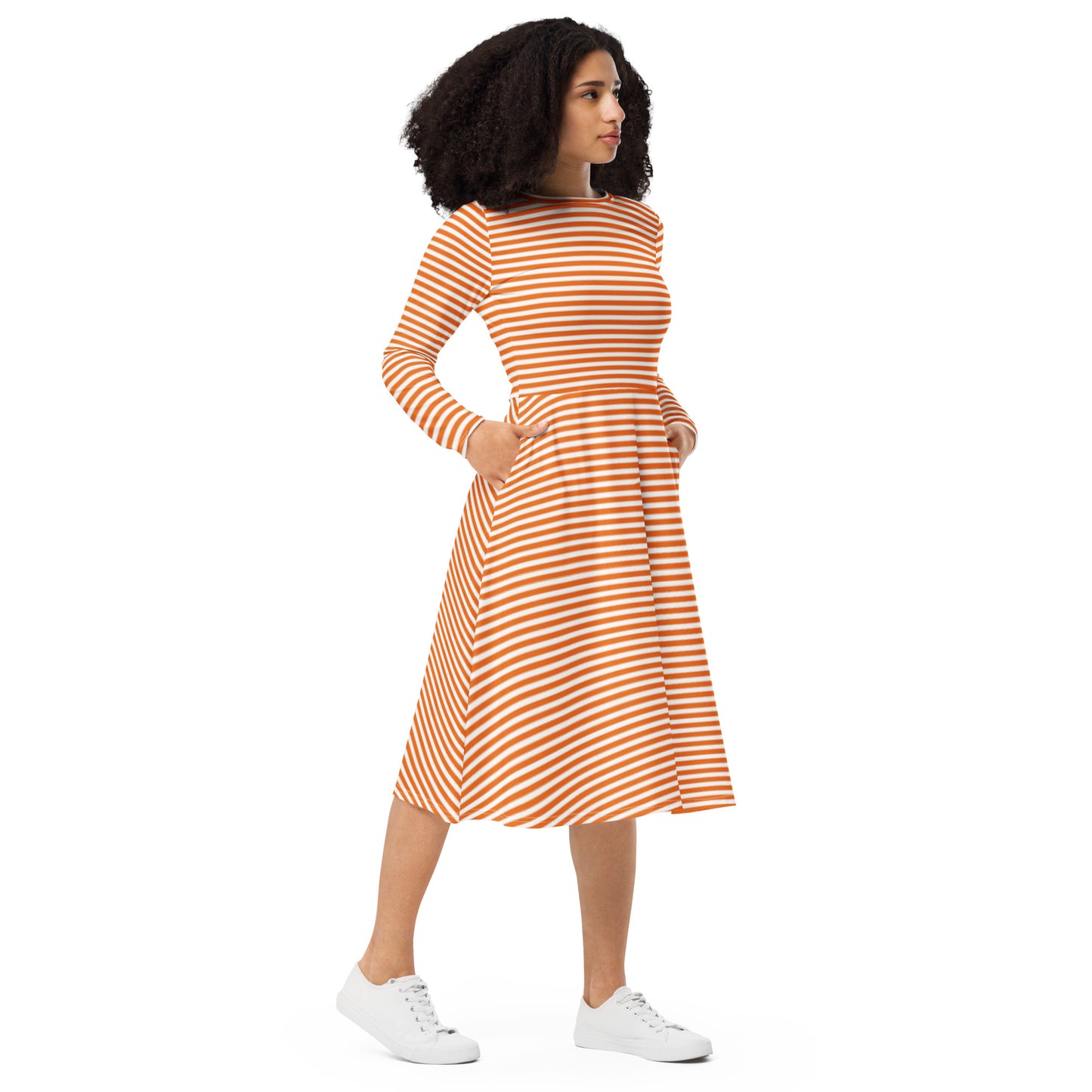 Jenna Long Sleeve Midi Dress - Activewear Well