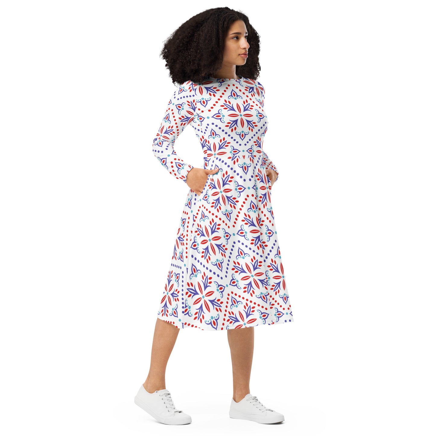 Cassie Long Sleeve Midi Dress - Activewear Well