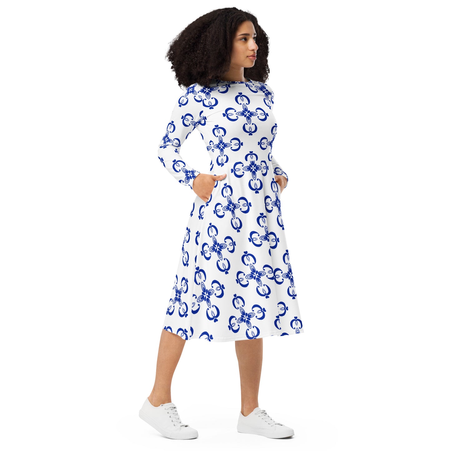 Bella Long Sleeve Midi Dress - Activewear Well