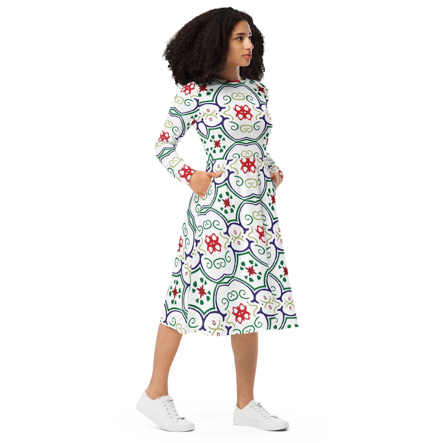 Mia Long Sleeve Midi Dress - Activewear Well