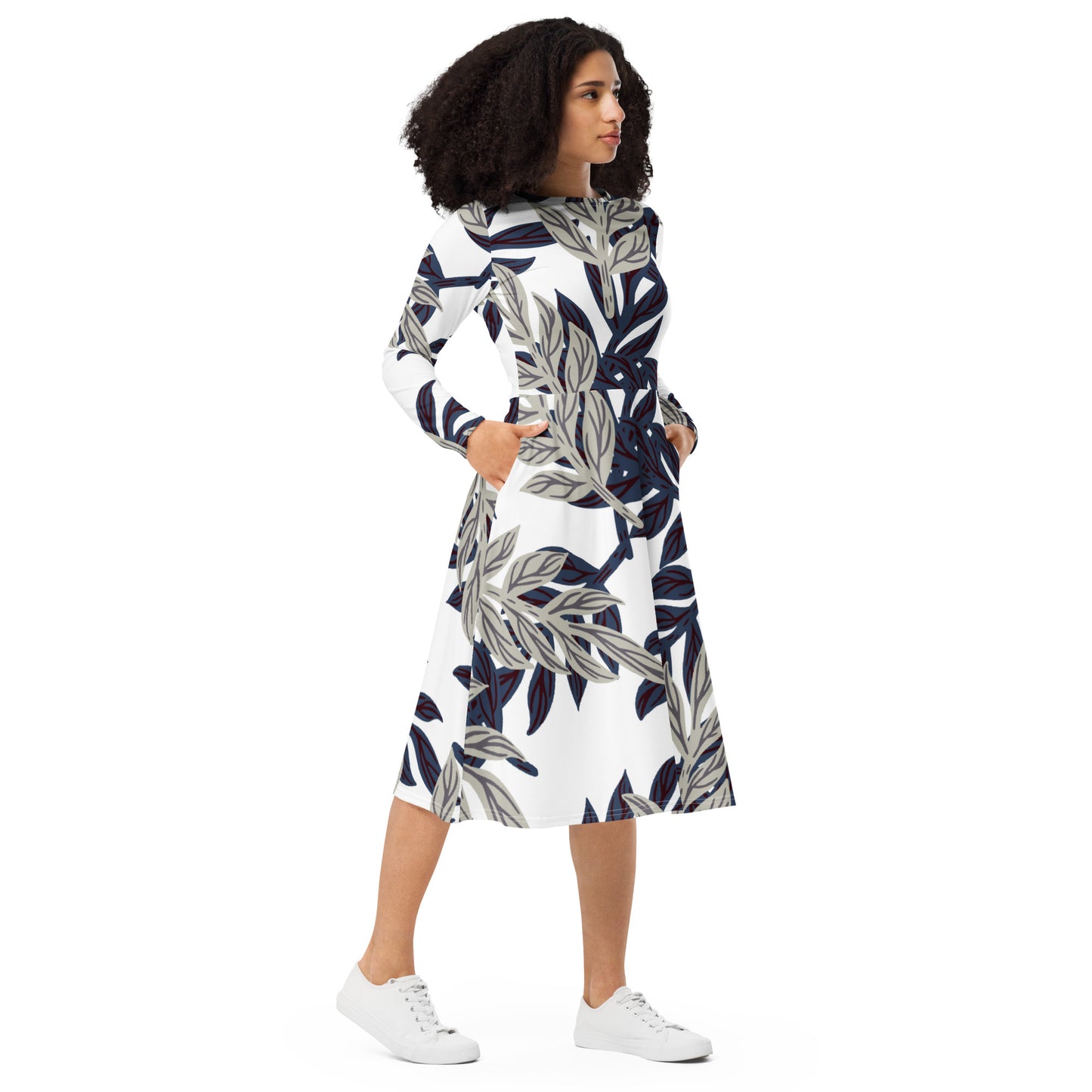 Ashley Long Sleeve Midi Dress - Activewear Well
