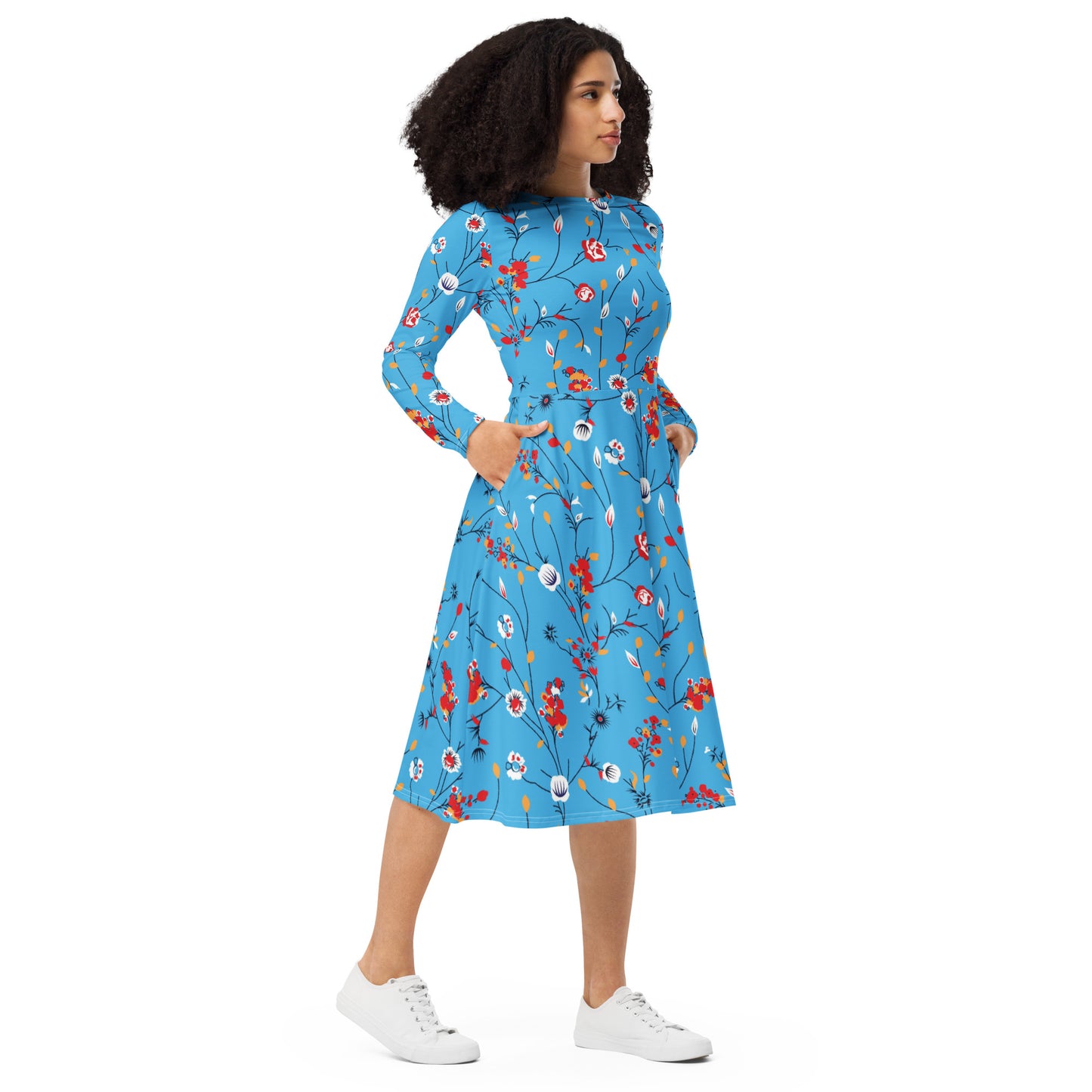 Grace Long Sleeve Midi Dress - Activewear Well