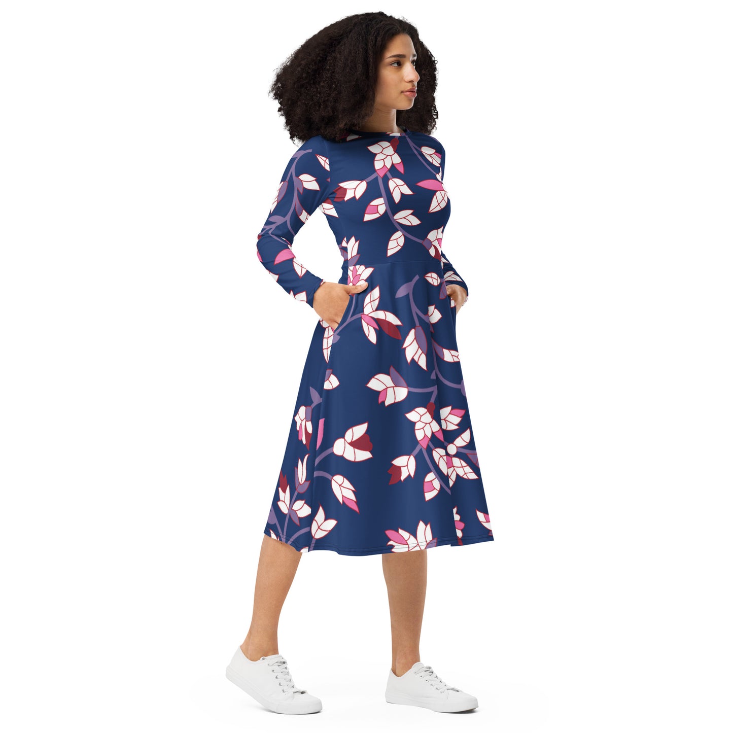 Kelly Long Sleeve Midi Dress - Activewear Well
