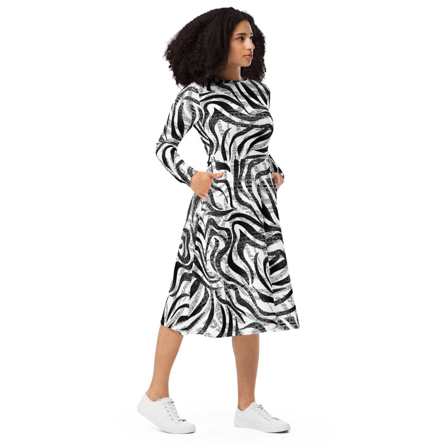 Tiffany Sleeve Midi Dress - Activewear Well