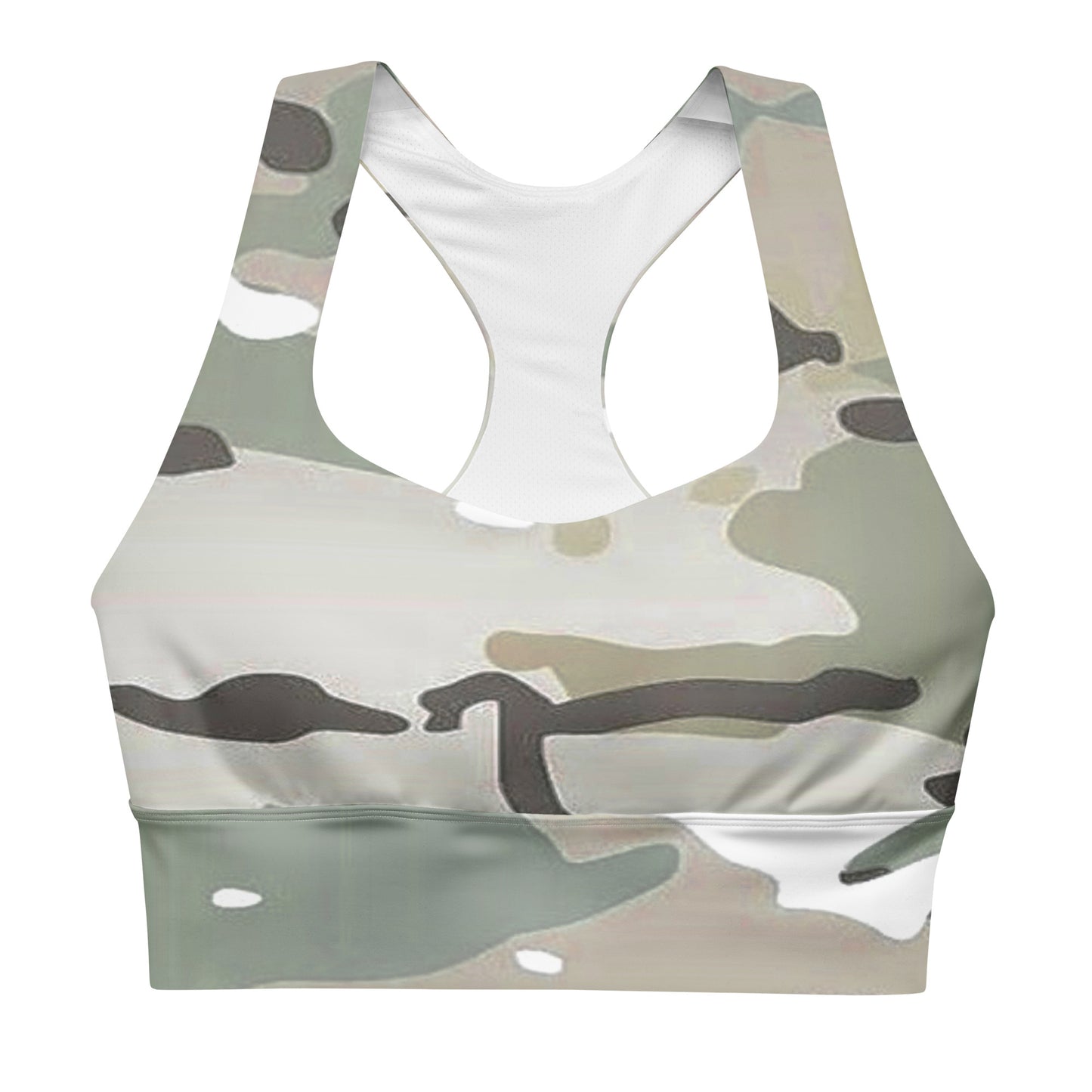 Desert Camo Longline Sports Bra - Activewear Well