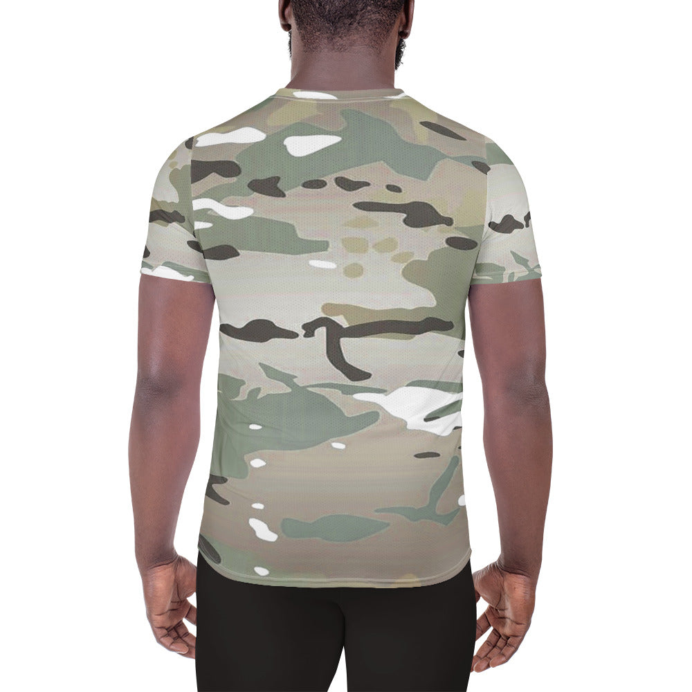 Desert Camo Men's Athletic T-Shirt - Activewear Well