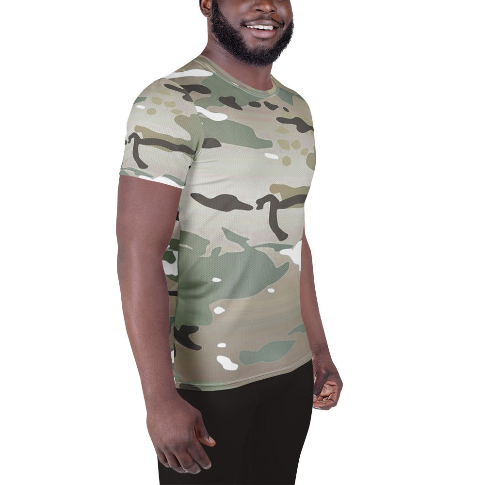 Desert Camo Men's Athletic T-Shirt - Activewear Well