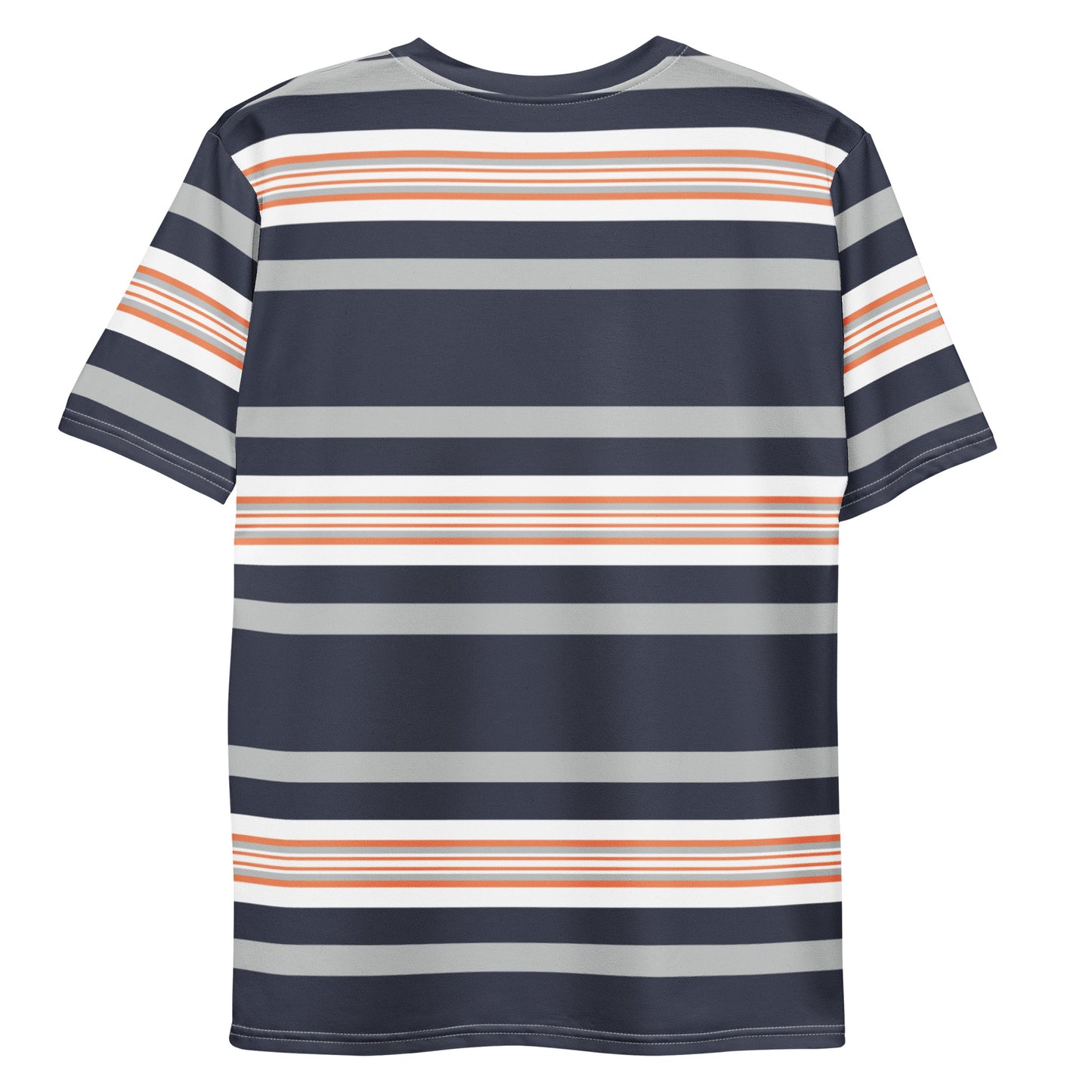 Men's Grey Striped T-Shirt - Activewear Well