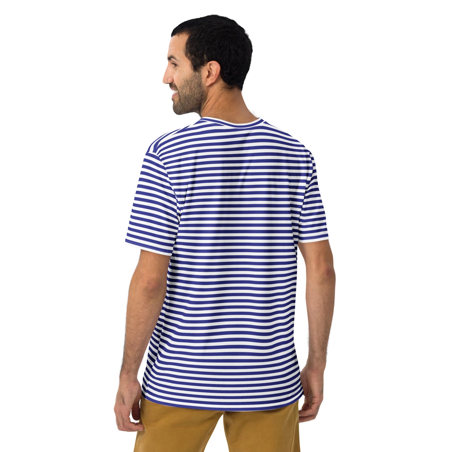 Men's Blue Striped Casual T-Shirt - Activewear Well