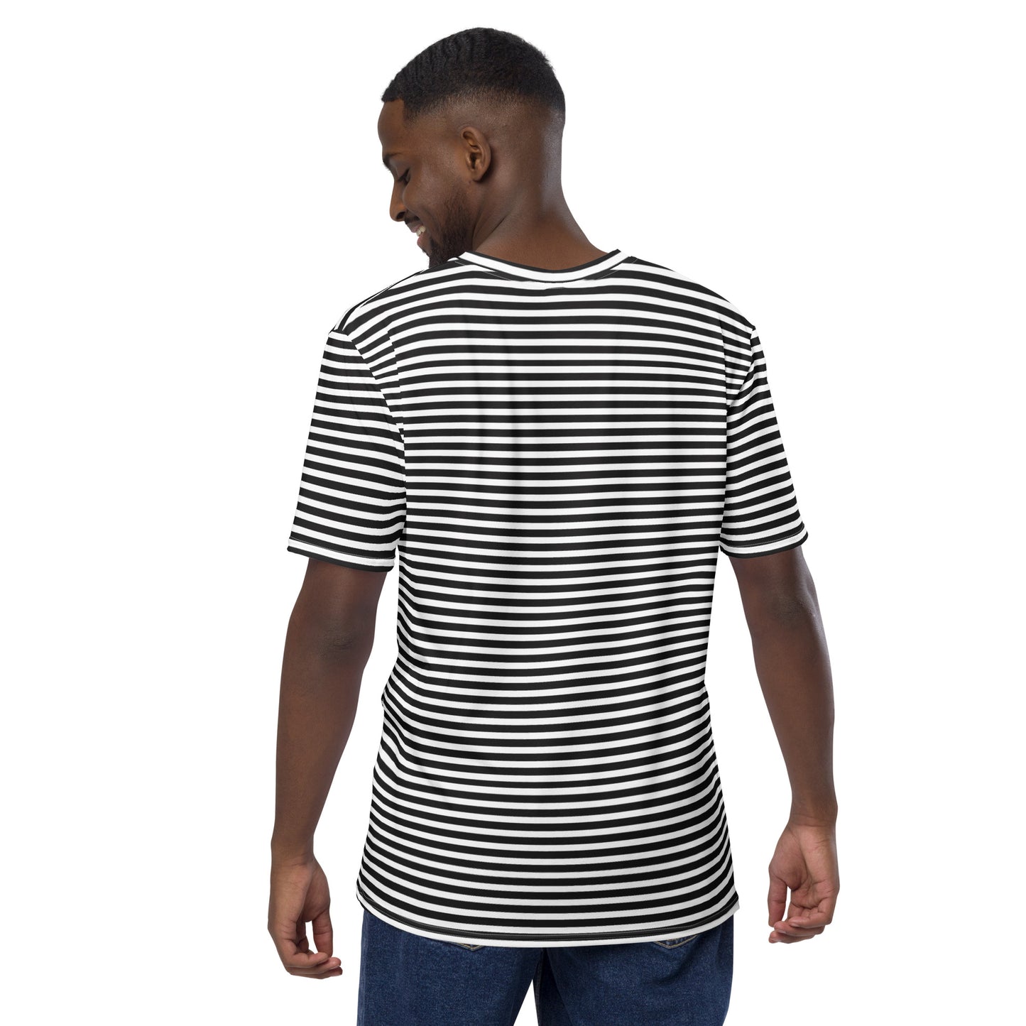 Men's Black Striped T-Shirt - Activewear Well