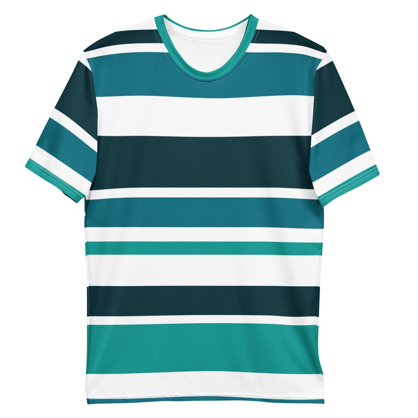Men's Green Striped T-Shirt - Activewear Well