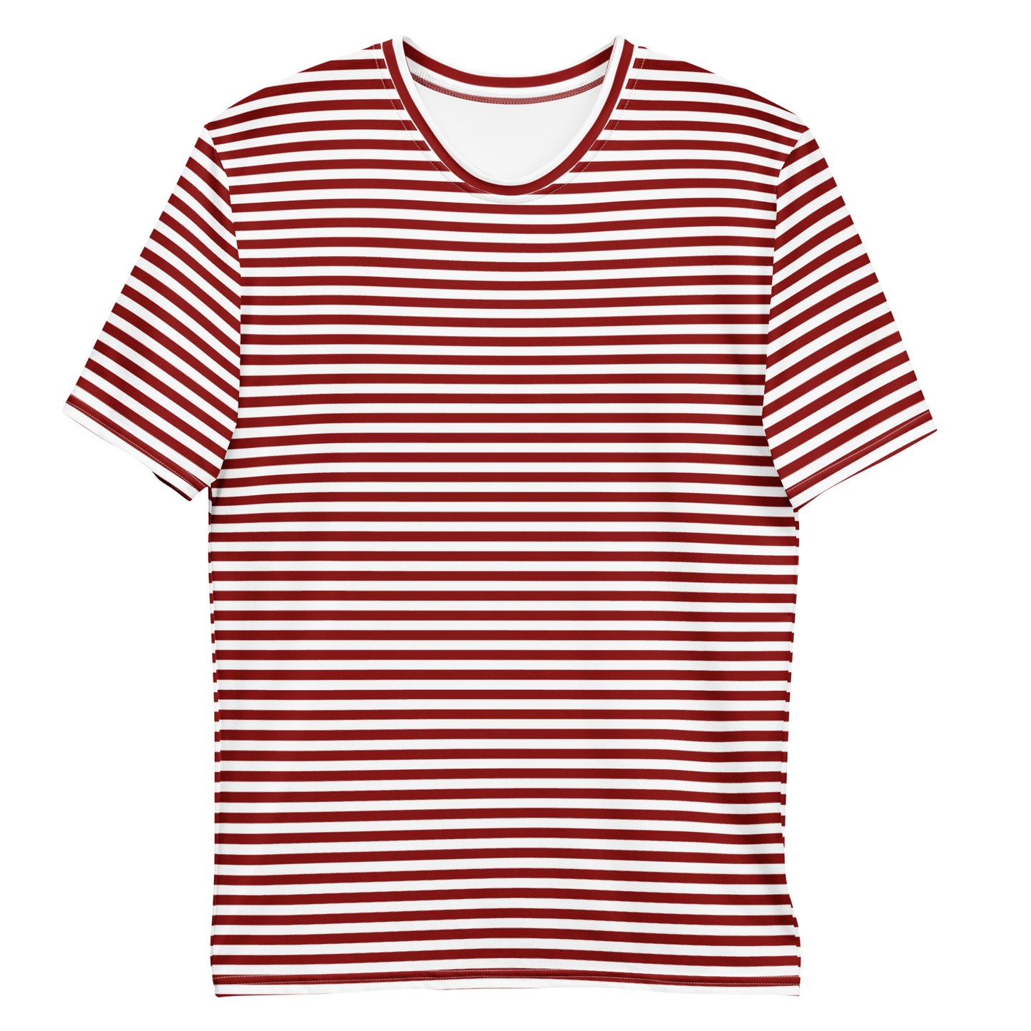 Men's Burgundy Striped T-Shirt - Activewear Well