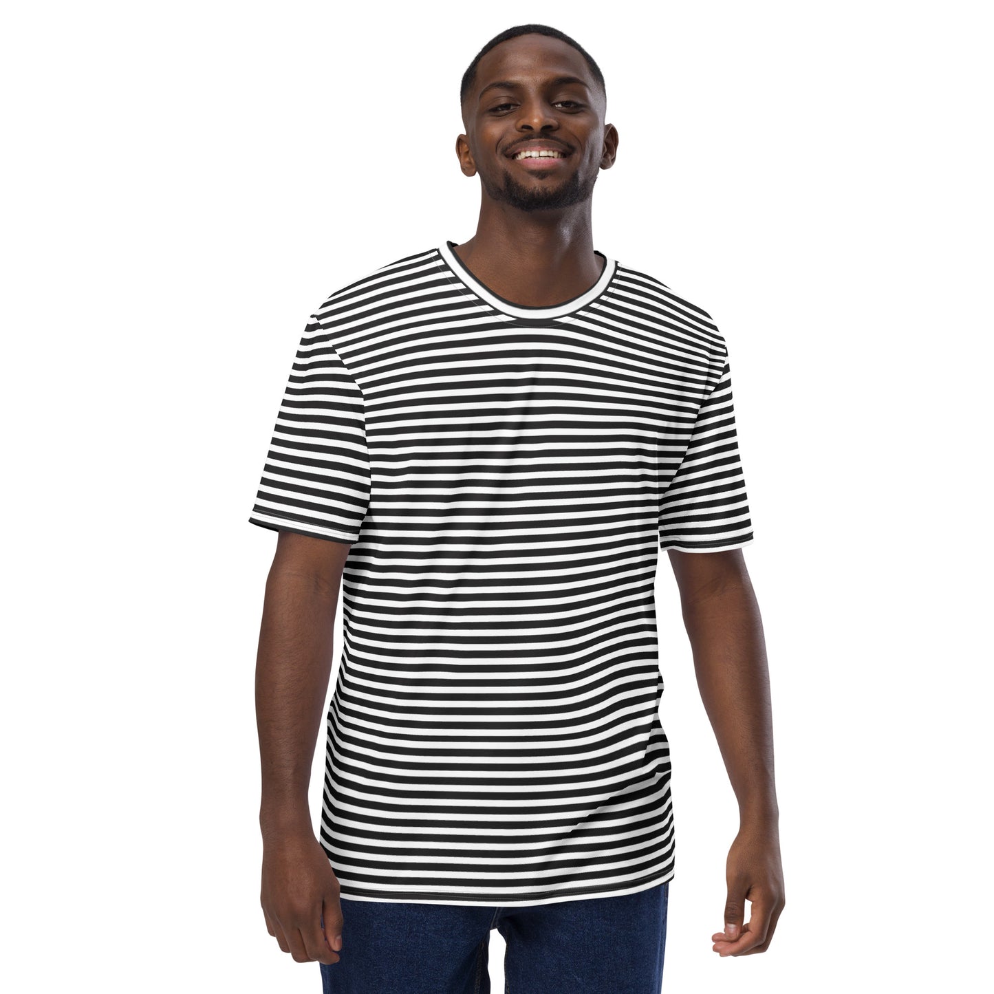 Men's Black Striped T-Shirt - Activewear Well