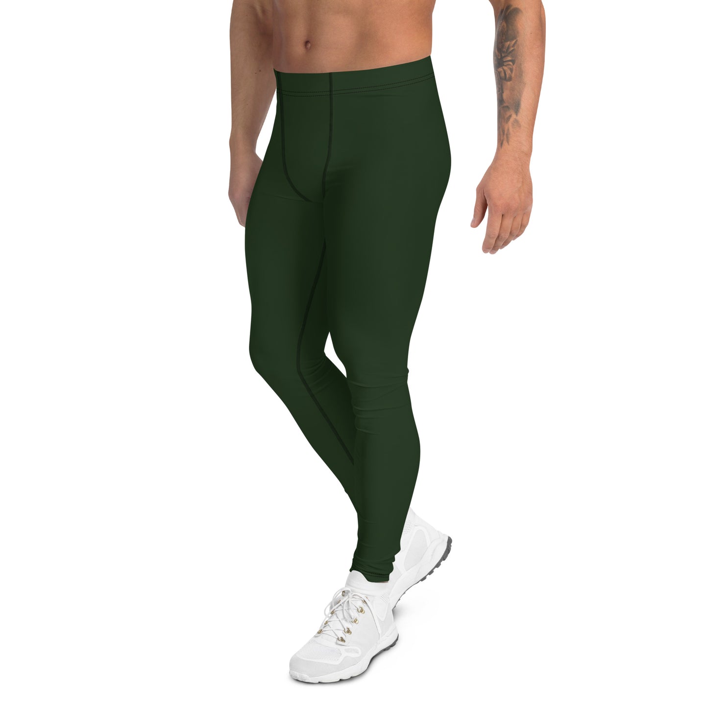 Men's Army Green Leggings - Activewear Well