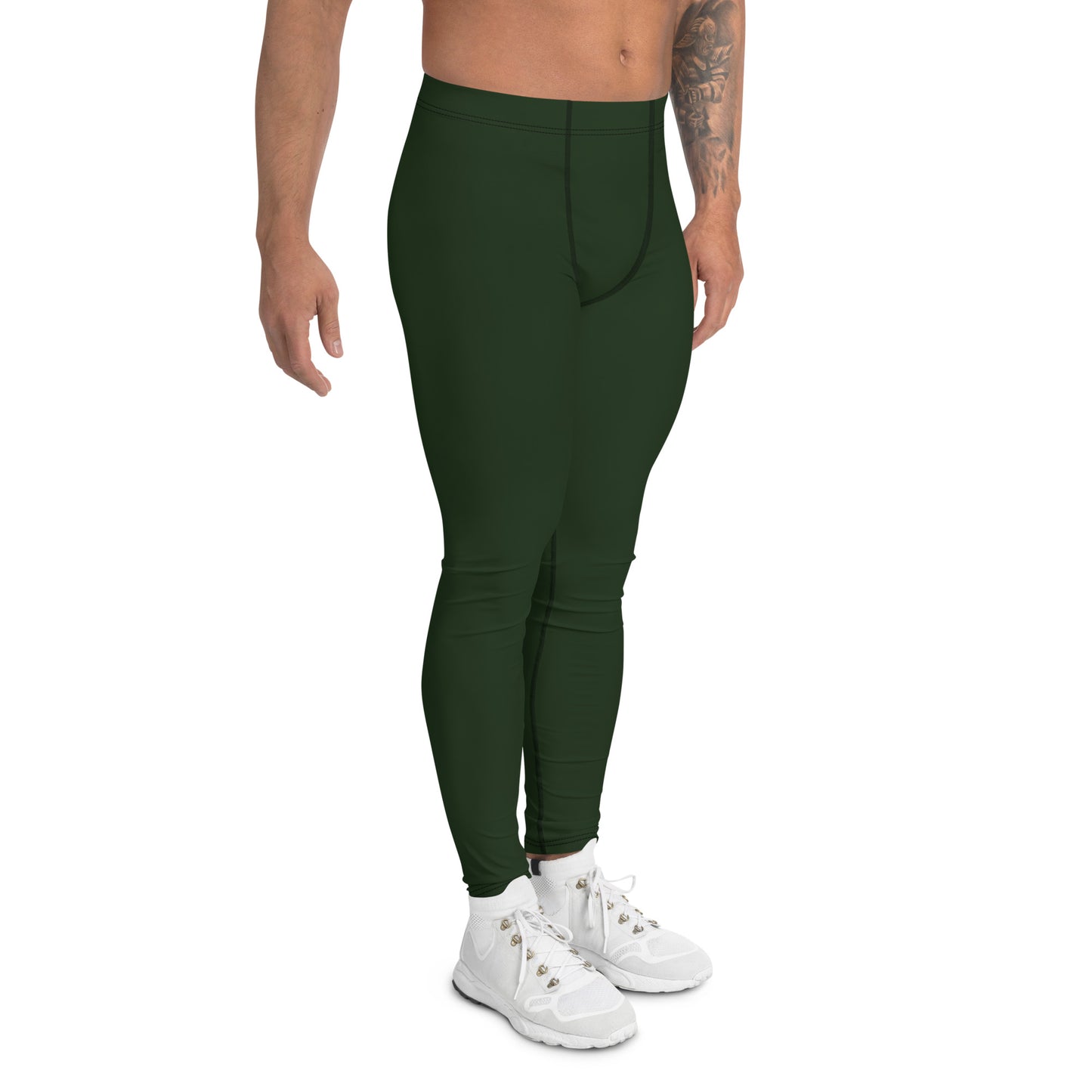 Men's Army Green Leggings - Activewear Well