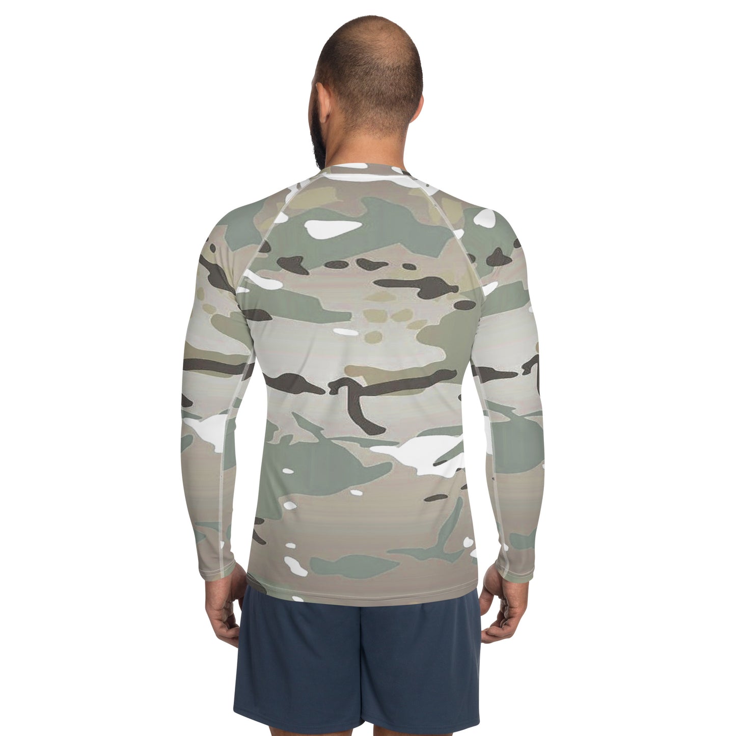 Desert Camo Men's Rash Guard - Activewear Well