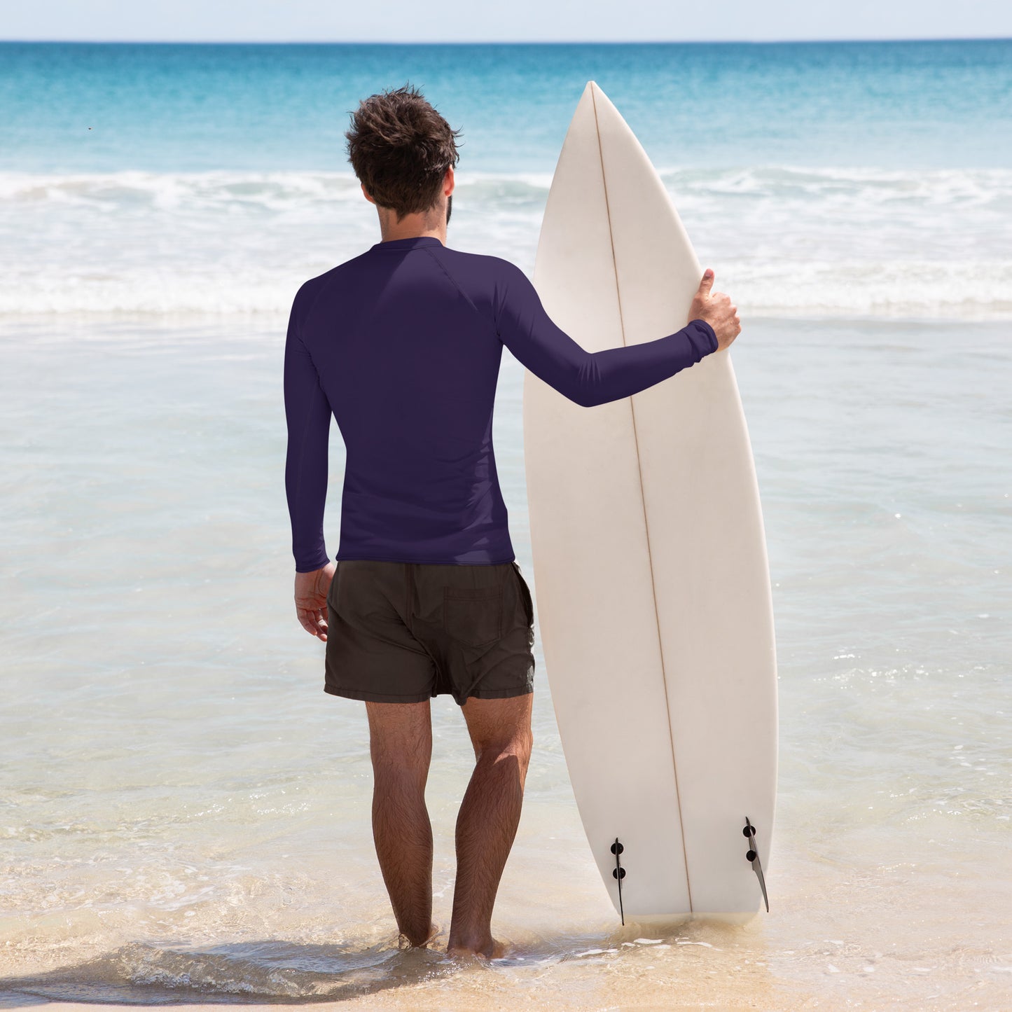 Men's Dark Purple Rash Guard - Activewear Well
