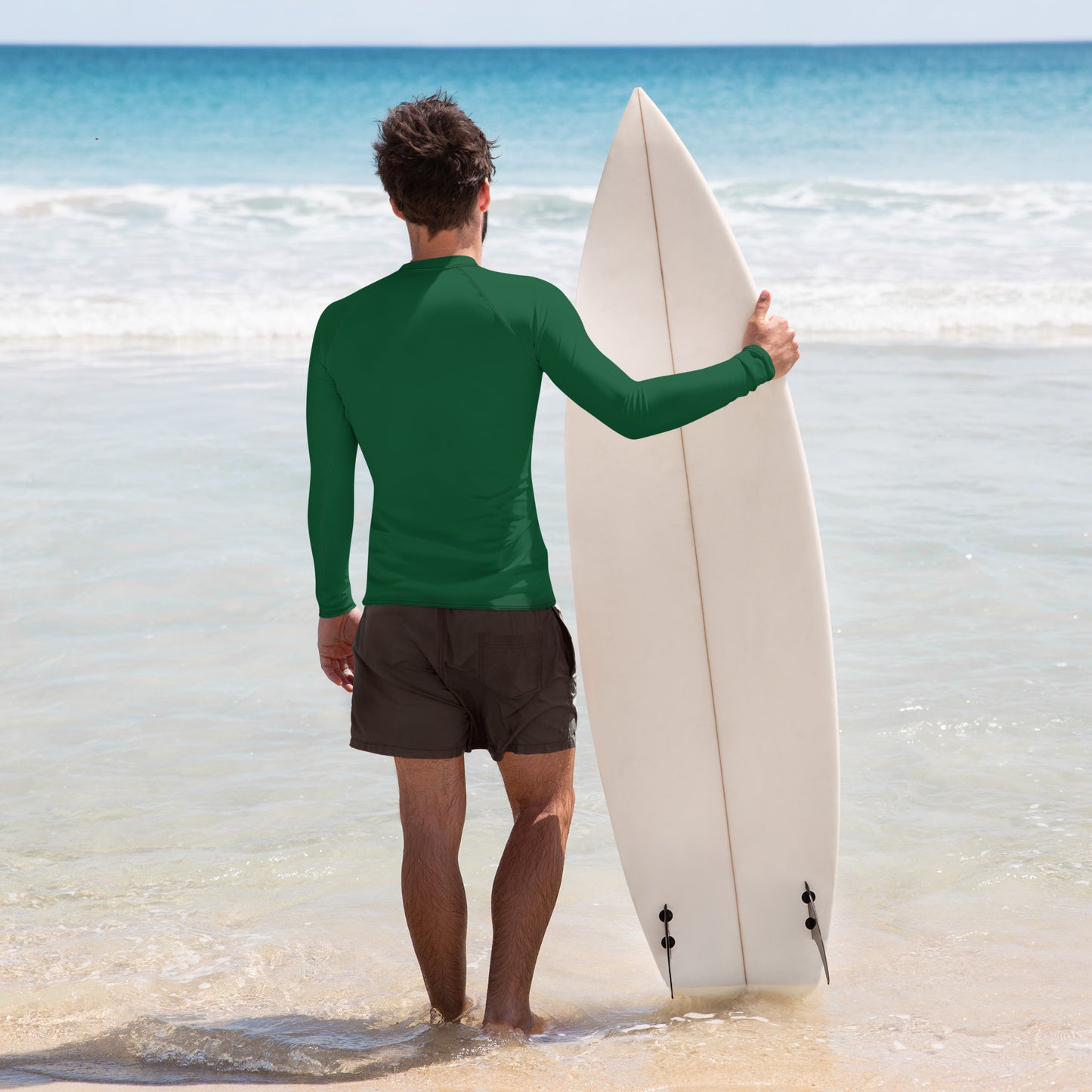 Men's Forest Green Rash Guard - Activewear Well
