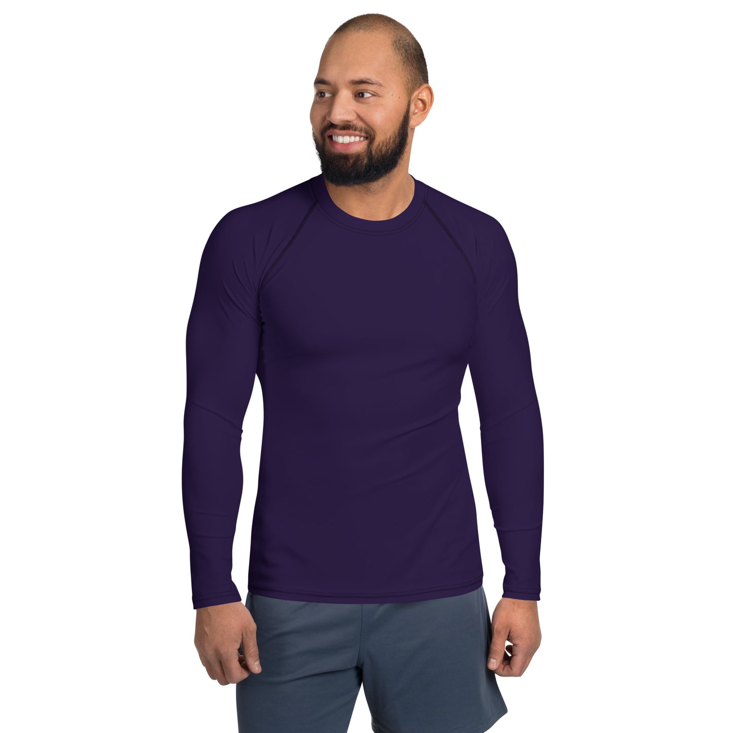 Men's Dark Purple Rash Guard - Activewear Well