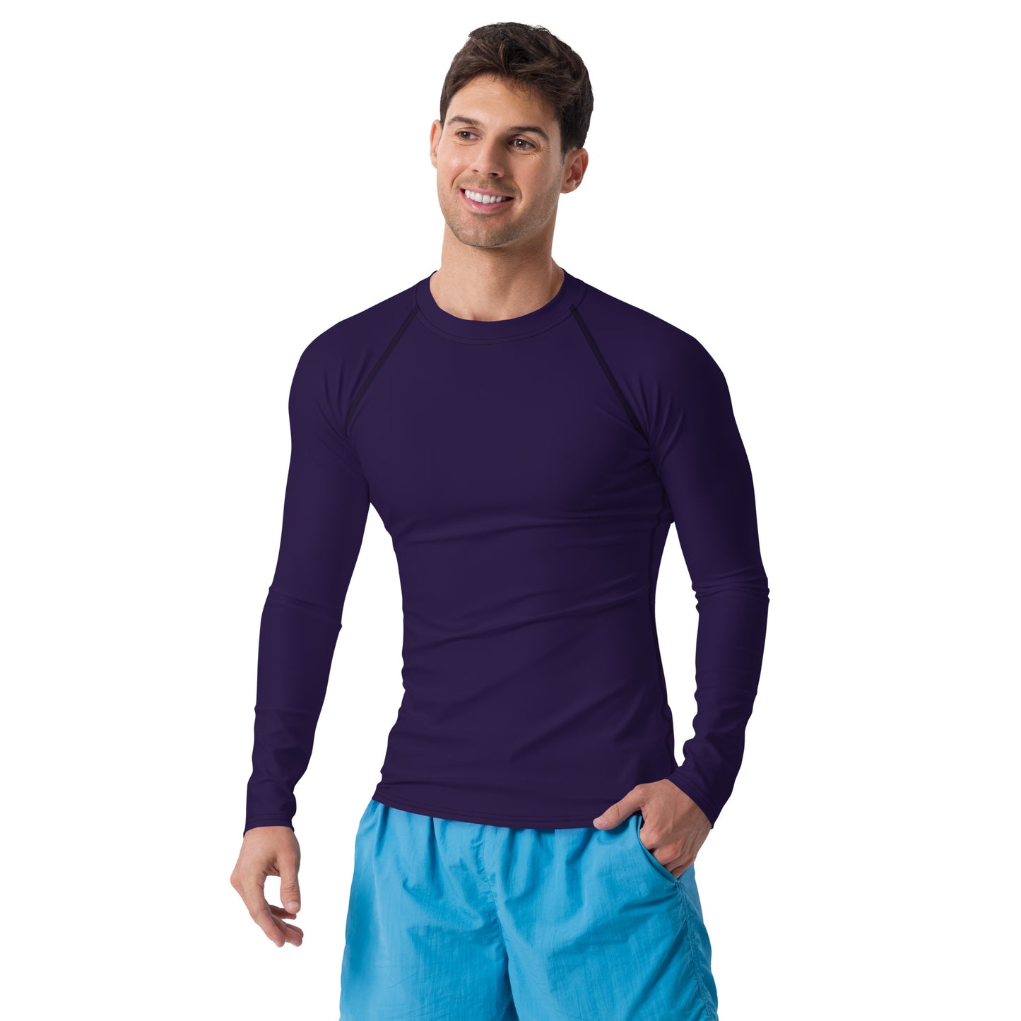 Men's Dark Purple Rash Guard - Activewear Well