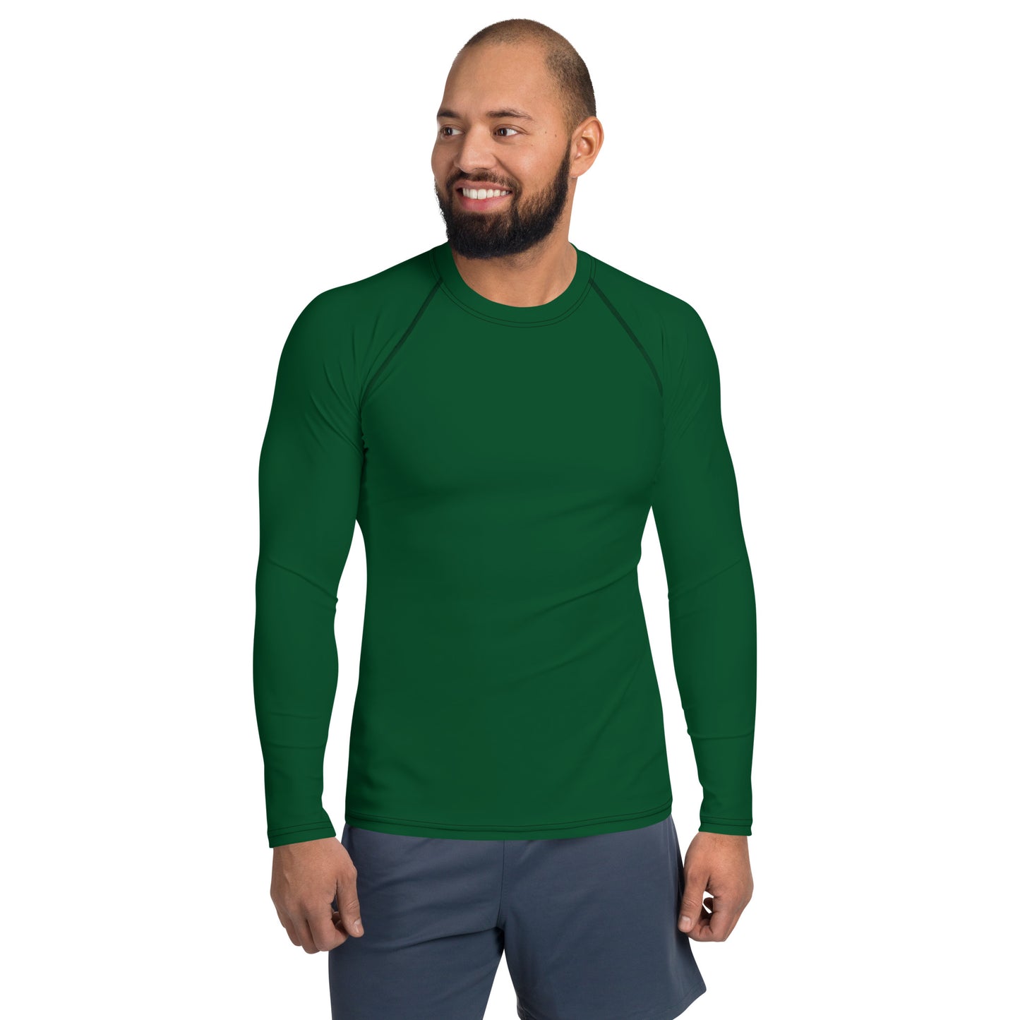 Men's Forest Green Rash Guard - Activewear Well