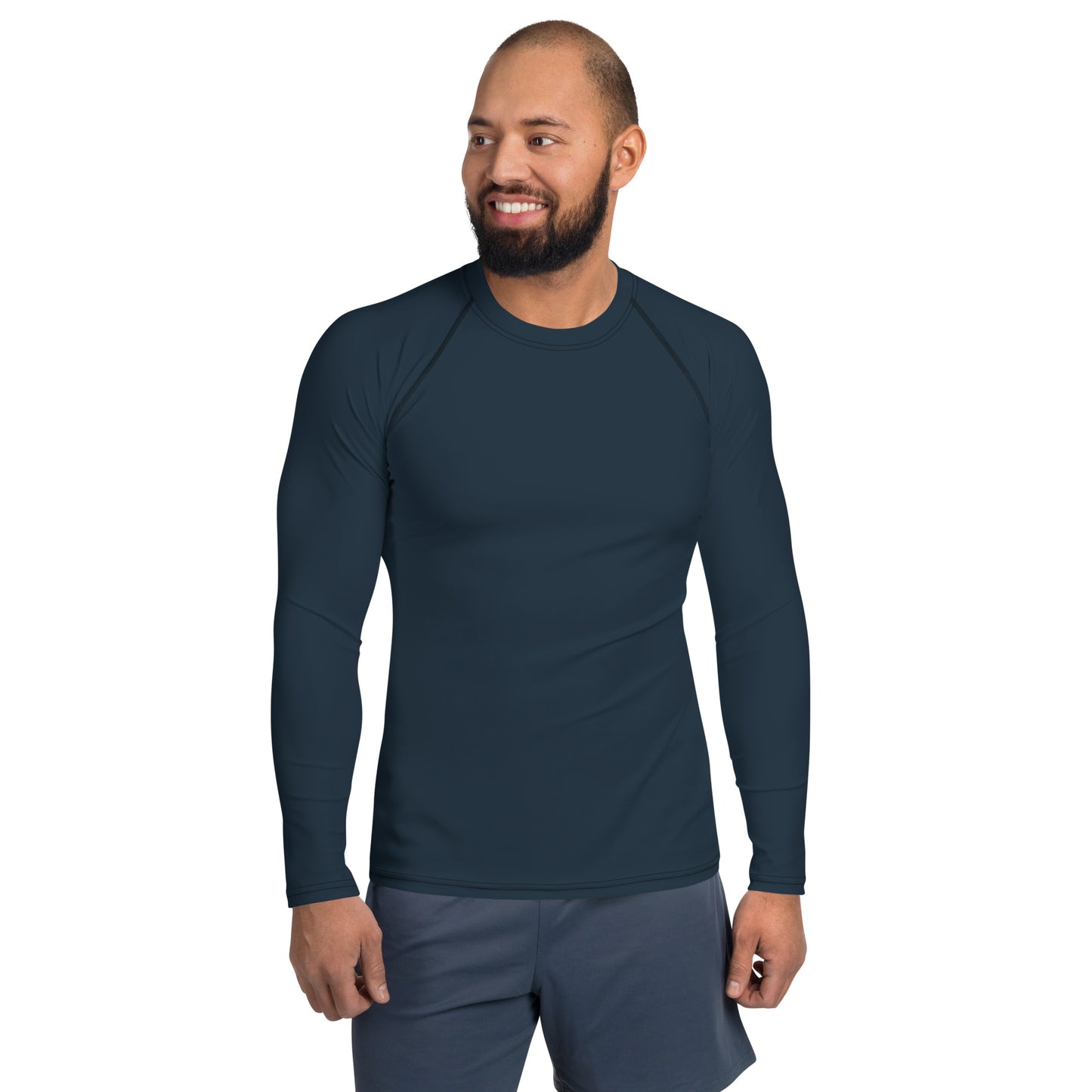 Men's Petrol Blue Rash Guard - Activewear Well