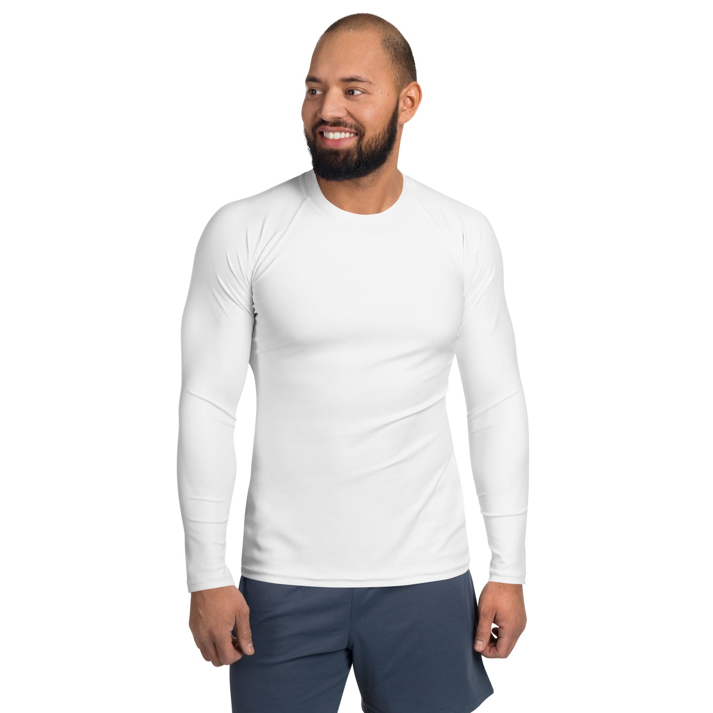 Men's White Rash Guard - Activewear Well