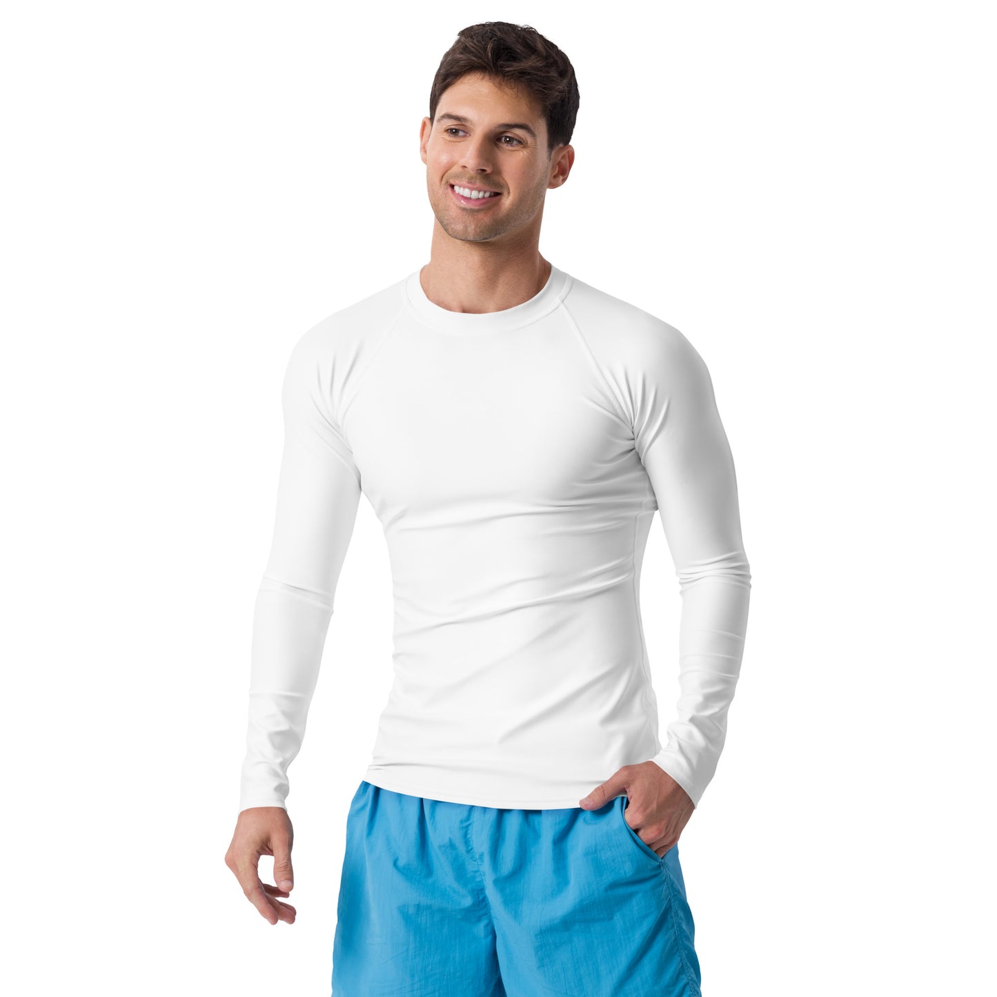 Men's White Rash Guard - Activewear Well