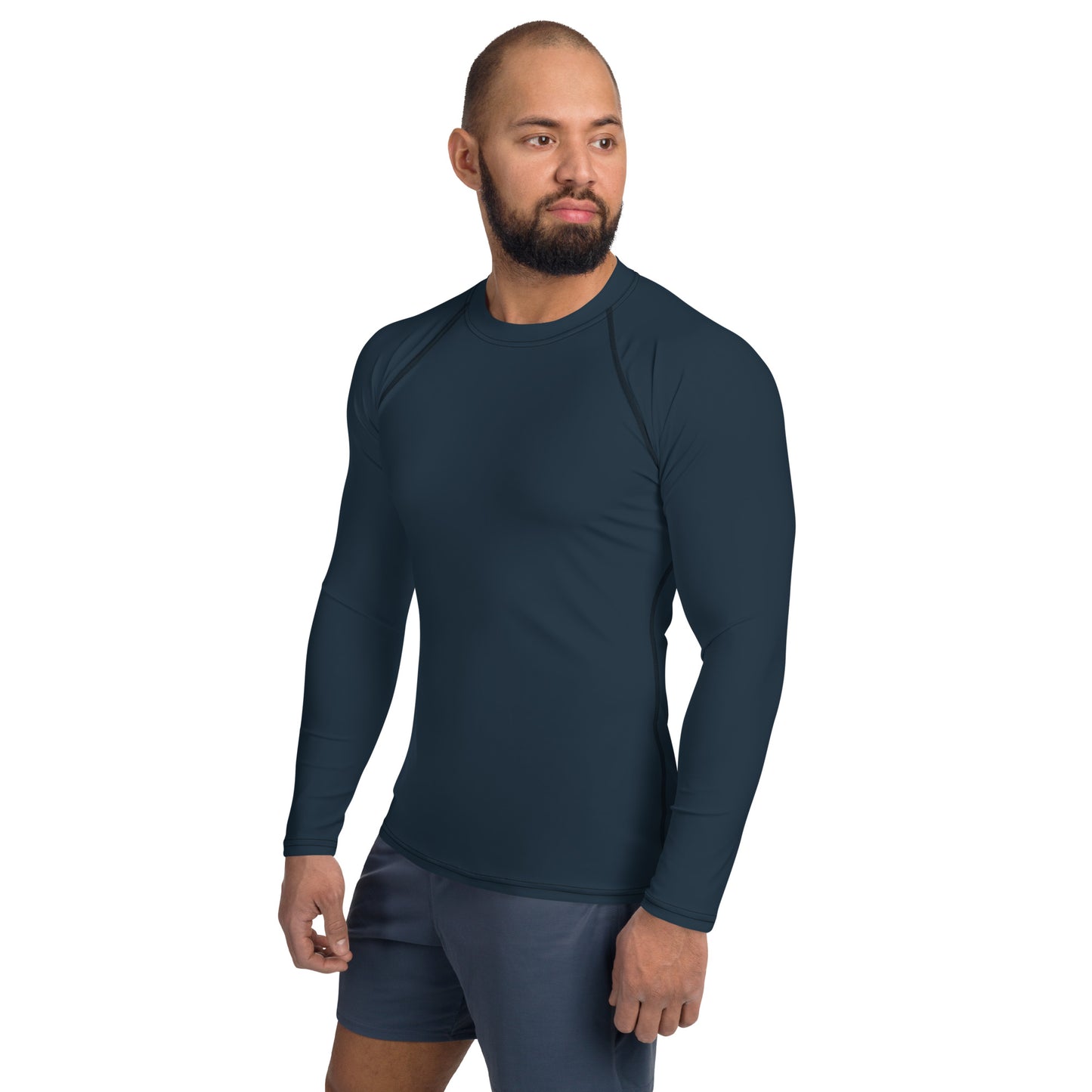 Men's Petrol Blue Rash Guard - Activewear Well